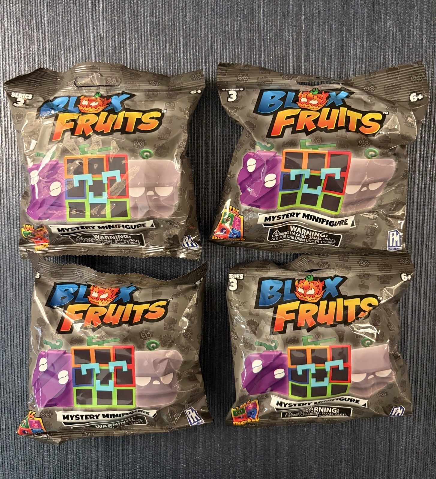 LOT OF 4 BLOX FRUITS SERIES 3 MYSTERY MINI FIGURES ASSORTED *NEW* ✅FAST SHIP✅