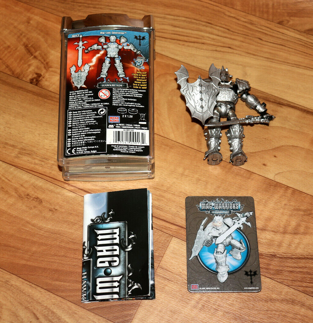 2005 Mega Bloks Mag Warriors Hawkblade Action Figure 9013 Mag-Lock