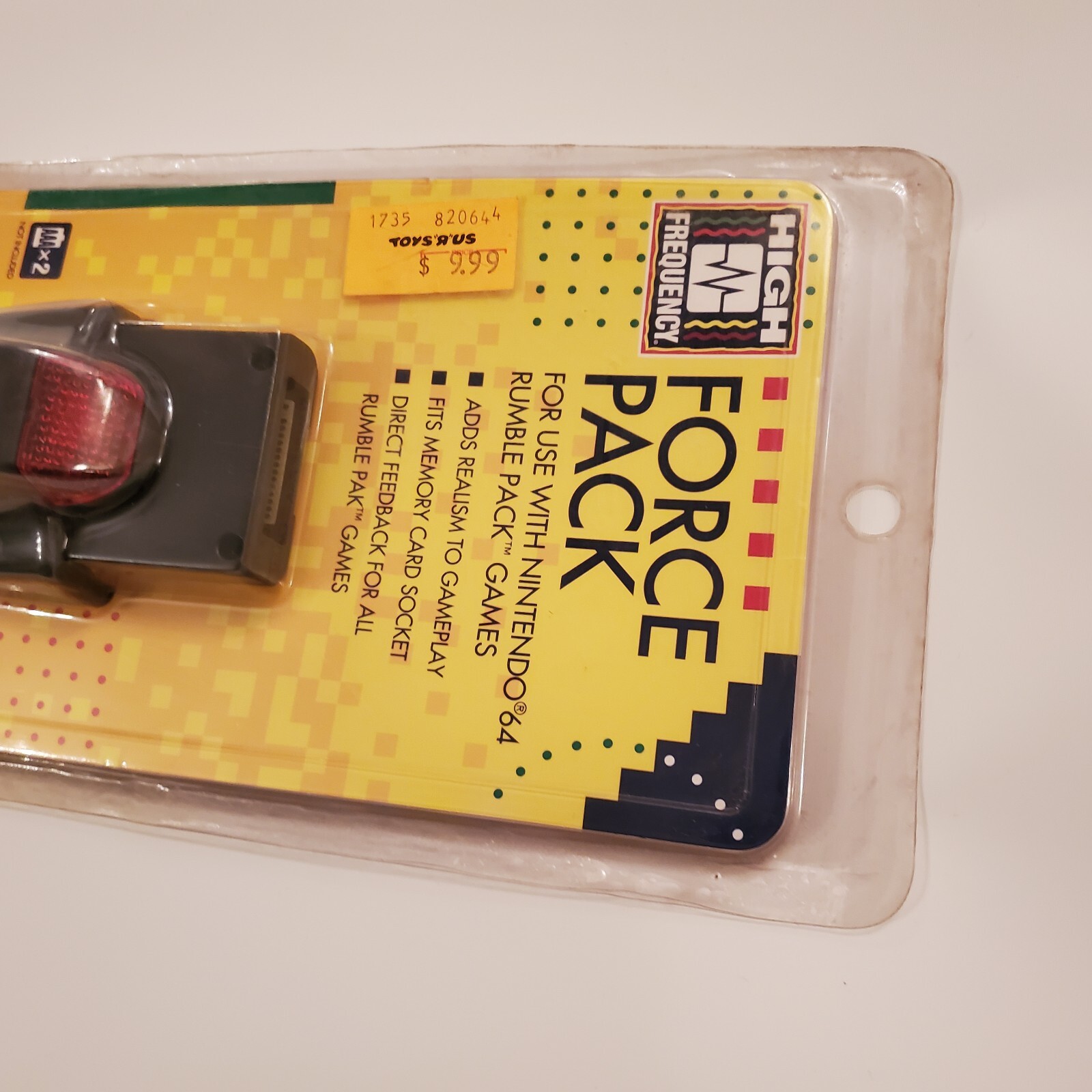 NEW 1997 Force Pack Tremor Rumble Pack Pak Nintendo 64 N64 Mad Catz Toys R US N