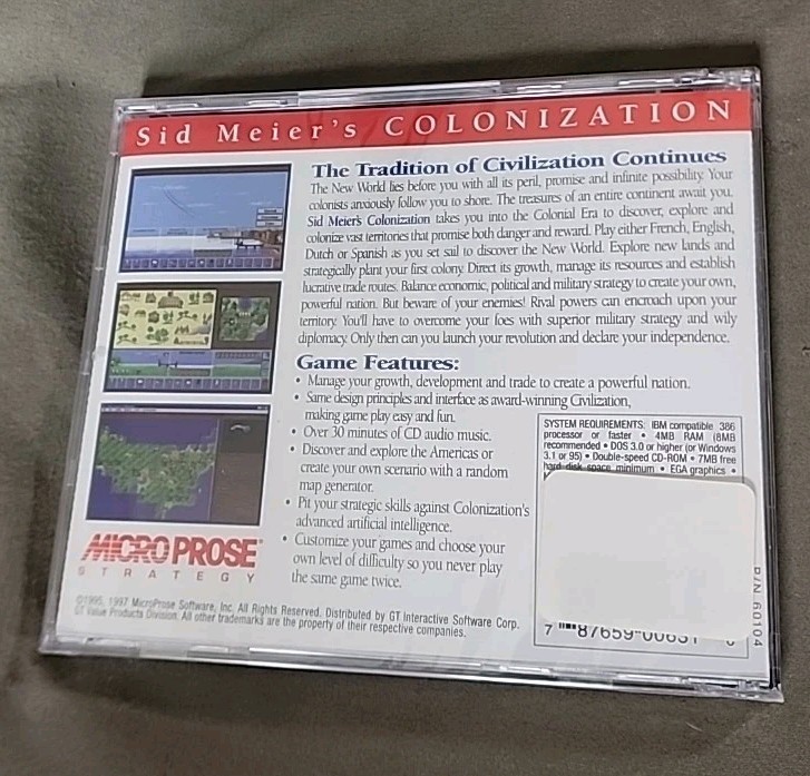 Sid Meier’s Colonization (PC, 1995) 1 Unit. (25 Available)