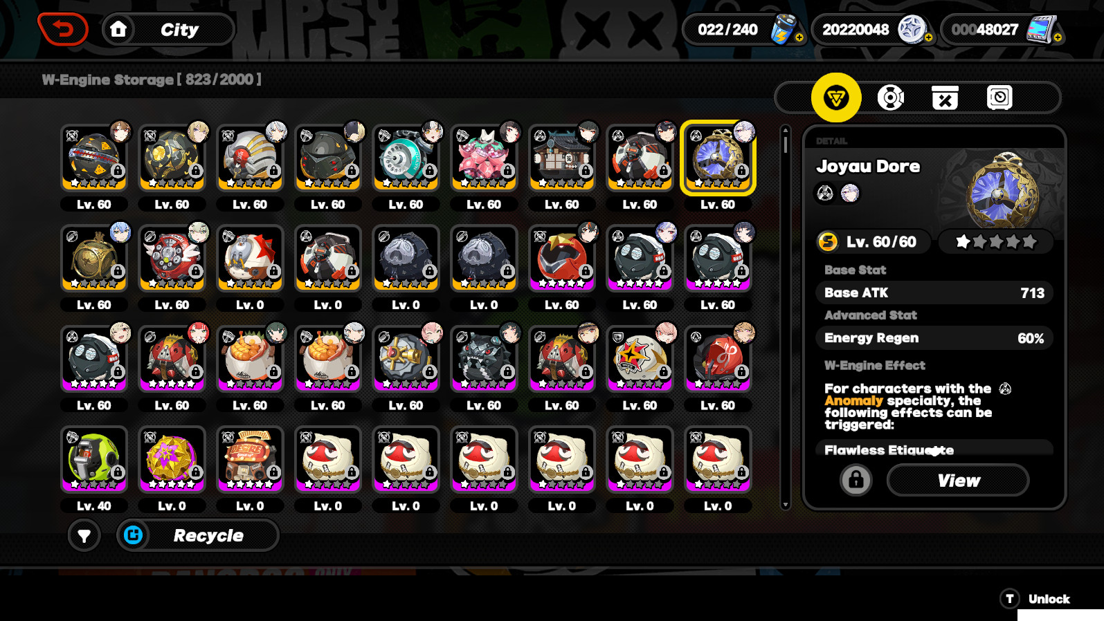 [NA] Zenless Zone Zero Account [60] 26 S rank Agents