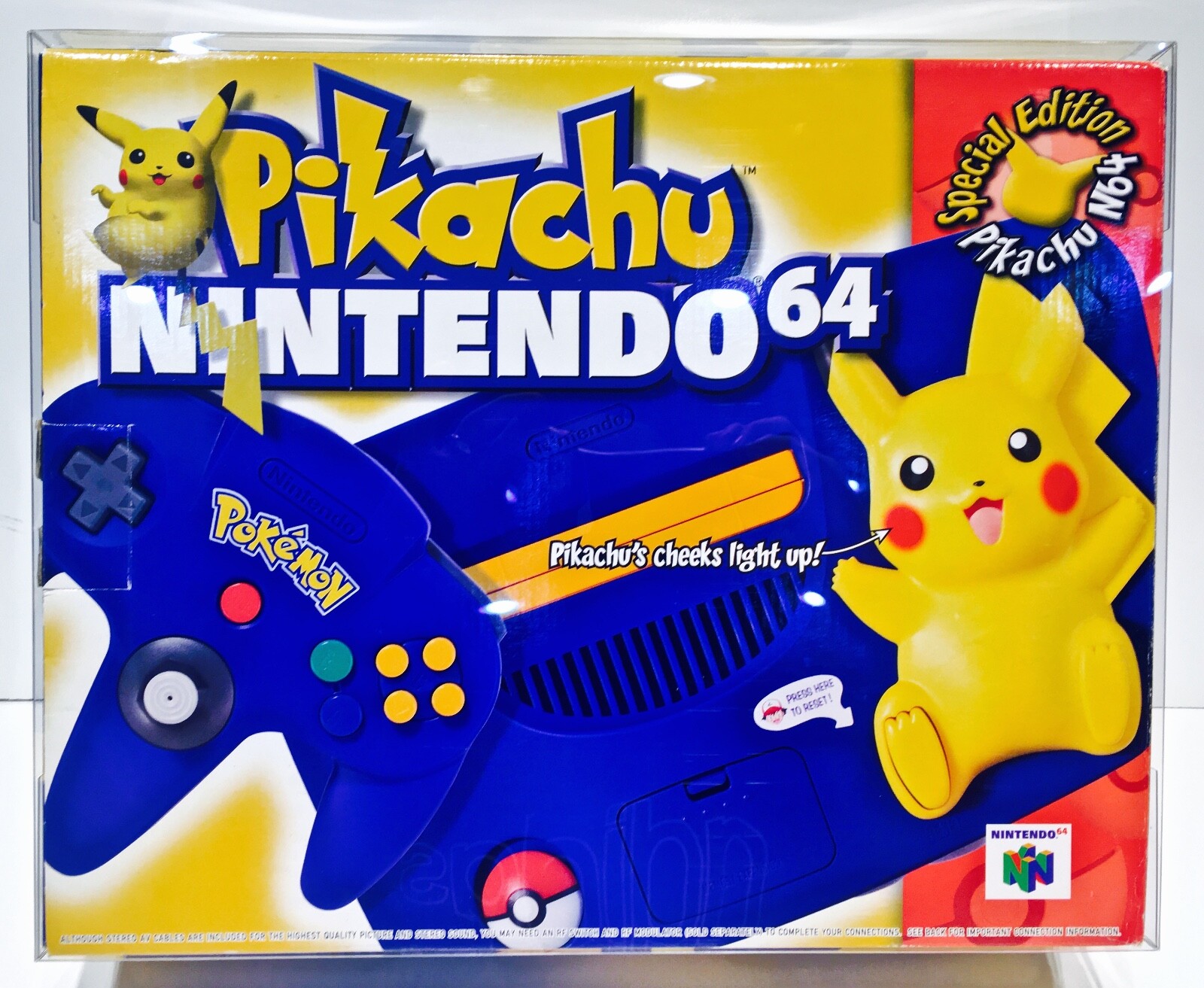 1 Console Box Protector For N64 Pikachu Edition Nintendo 64 Pokemon NTSC ONLY!