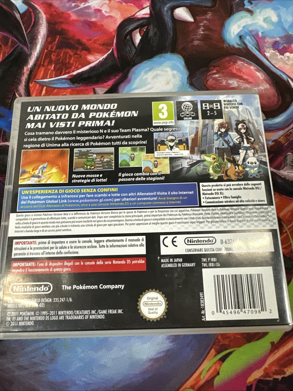 POKÉMON VERSIONE NERA 🇮🇹 ITALIANO ORIGINALE – NINTENDO DS 2DS 3DS NERO POKEMON