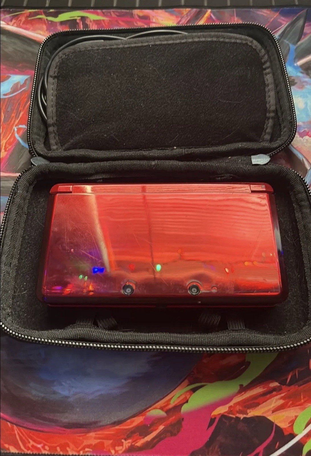 Nintendo 3DS System – Red USA, Charger & Case