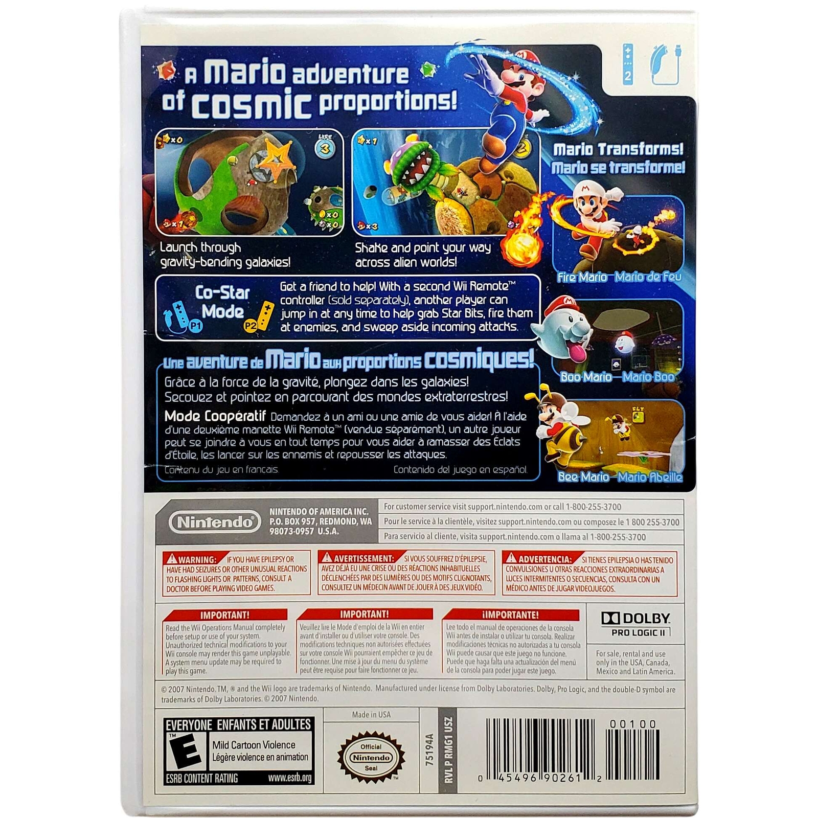 Super Mario Galaxy Nintendo Selects – Nintendo Wii Pristine Tested Authentic