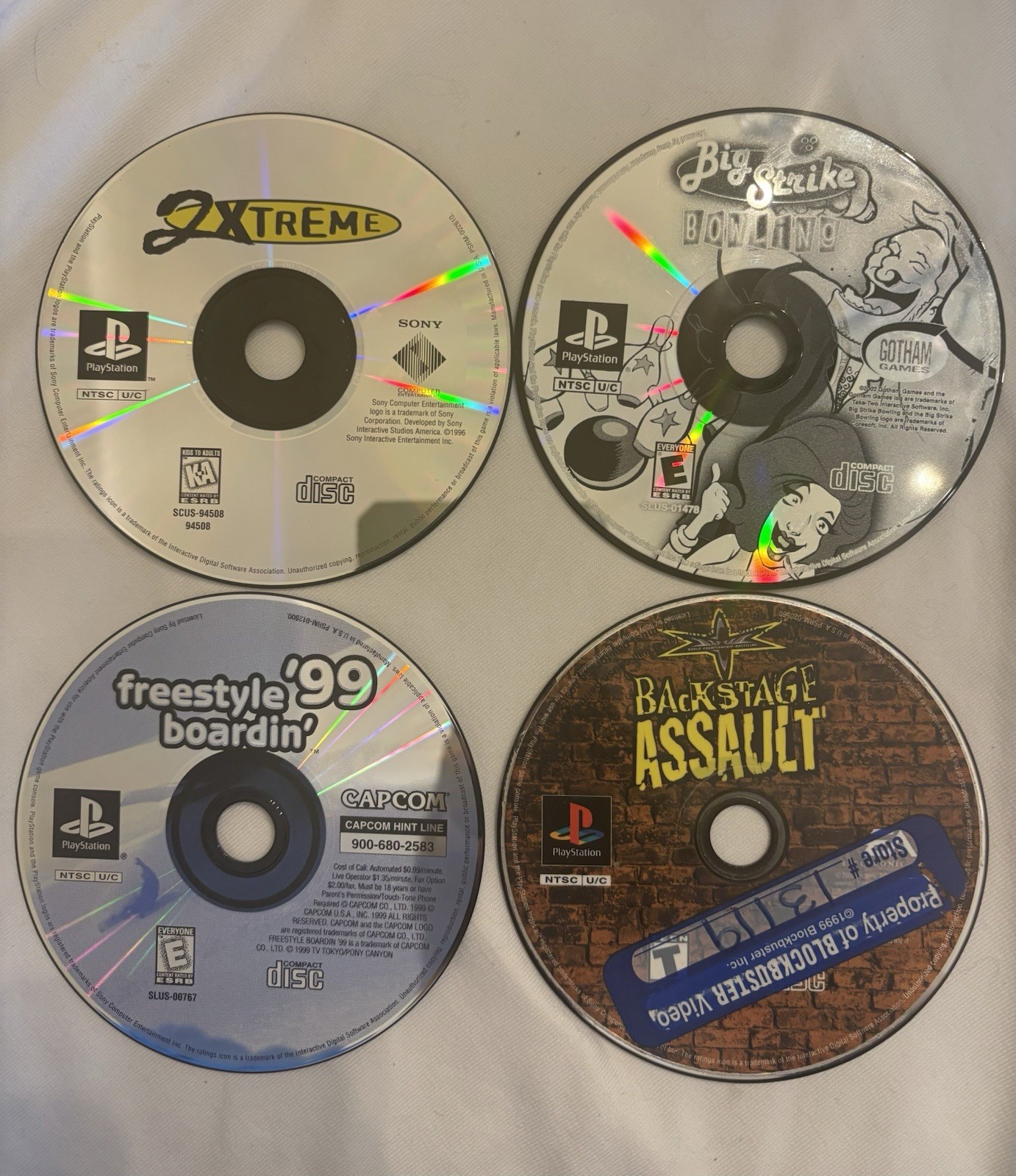 Ps1 Games (2Xtreme, Big Strike, Freestyle ‘99, Backstage Assault)