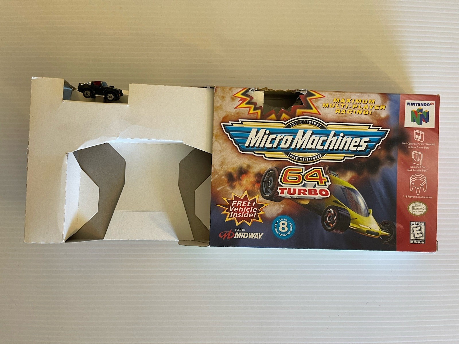 Micro Machines 64 Turbo (Nintendo 64, 1999) Original Box And Vehicle Only Rare