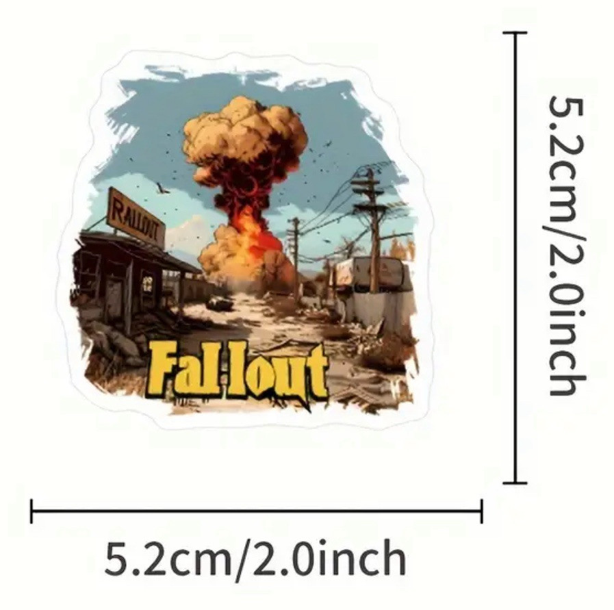 Fallout Single Sticker Choose Your Sticker 50+ Multi Option Listing