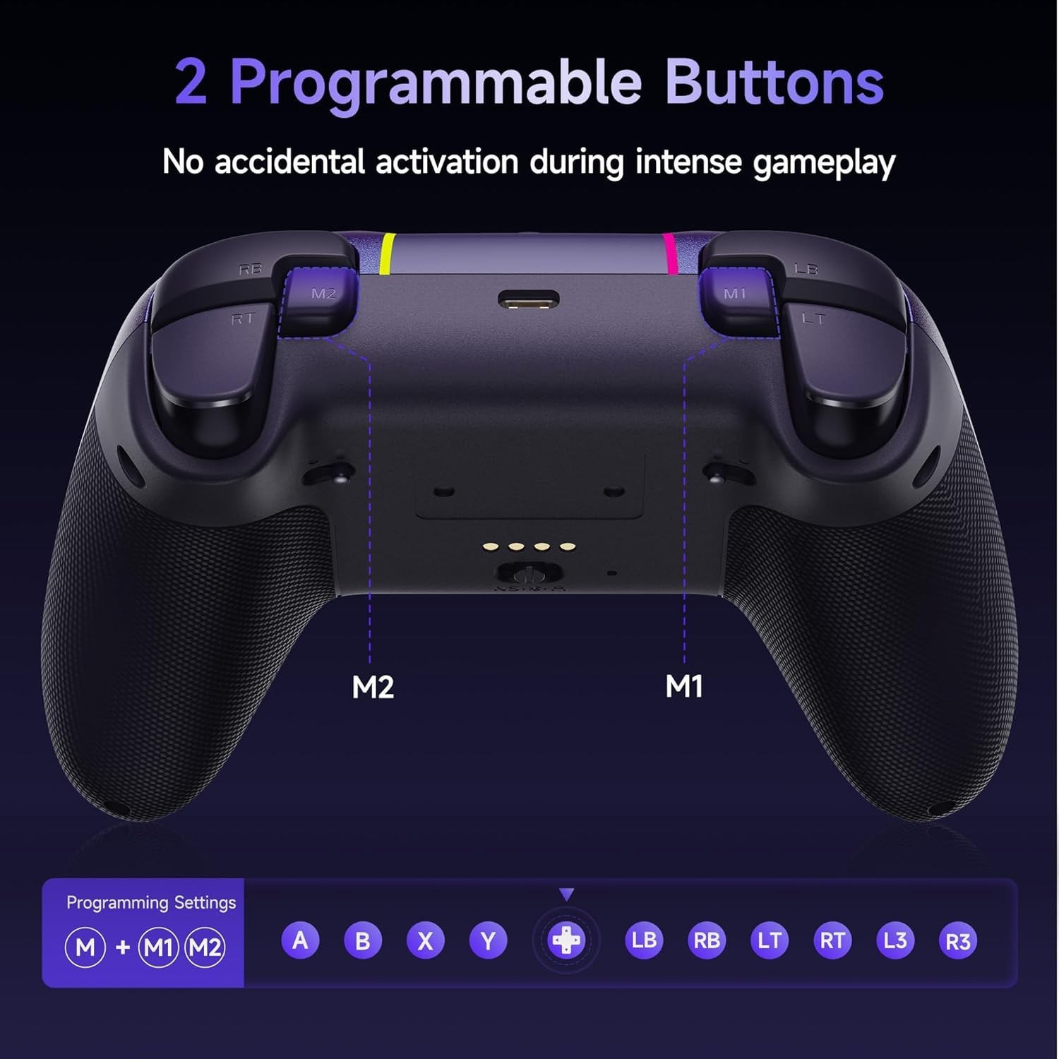 Ultra-Responsive X05 Pro Wireless PC Controller with 1000mAh Battery, Purple