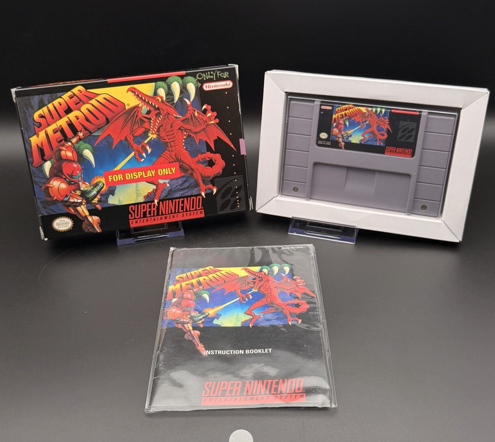 Super Metroid For Display Only-Super Nintendo SNES Complete In Box CIB