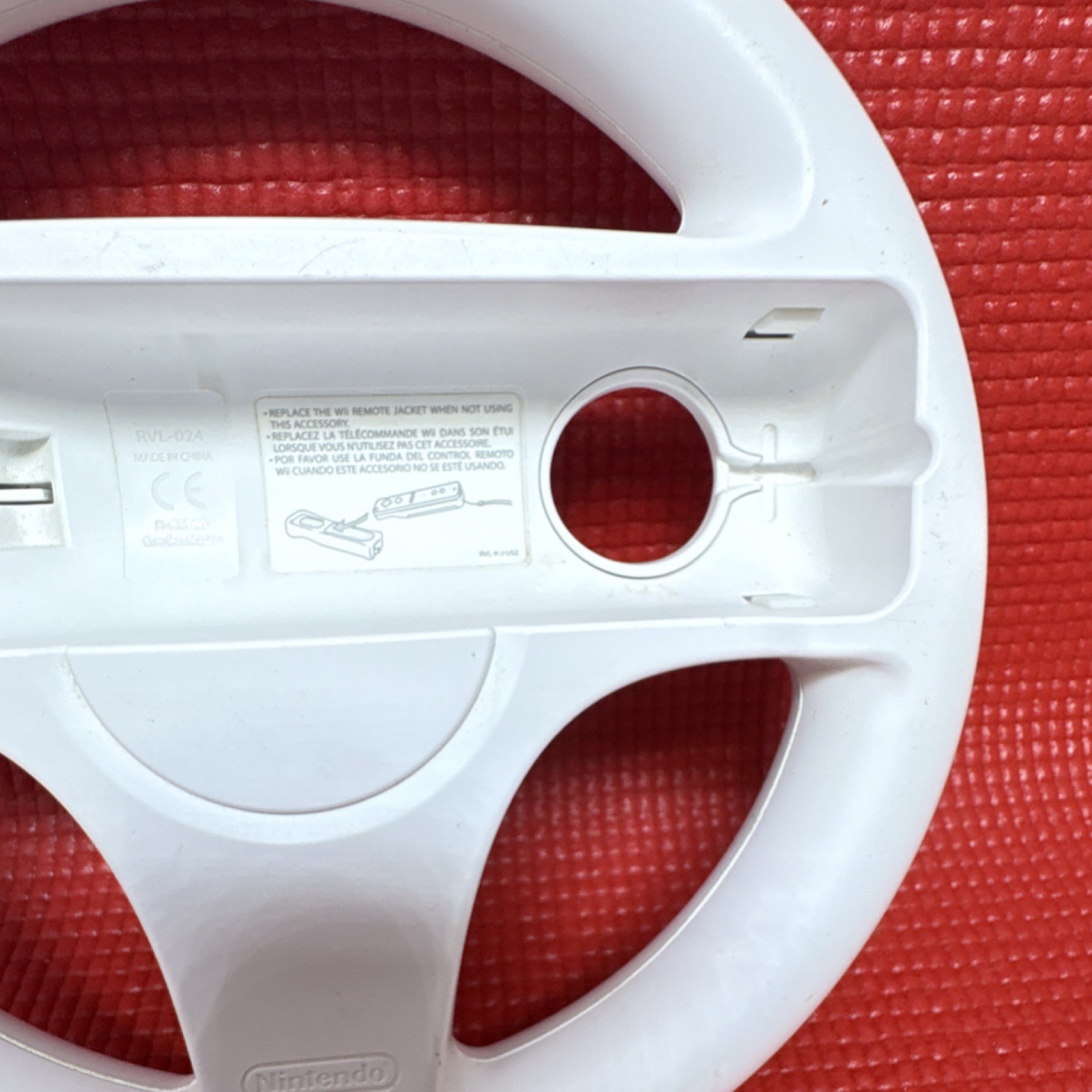 Nintendo Wii Wheel Steering Accessory RVL-024 White Blue B Button Controller