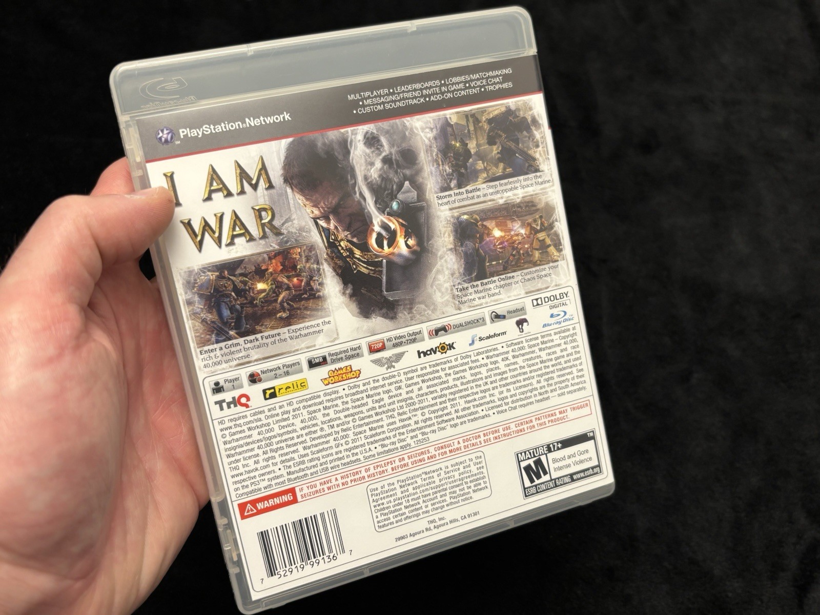 CIB Tested Working Playstation 3 PS3 Video Game Warhammer 40,000 Space Marine