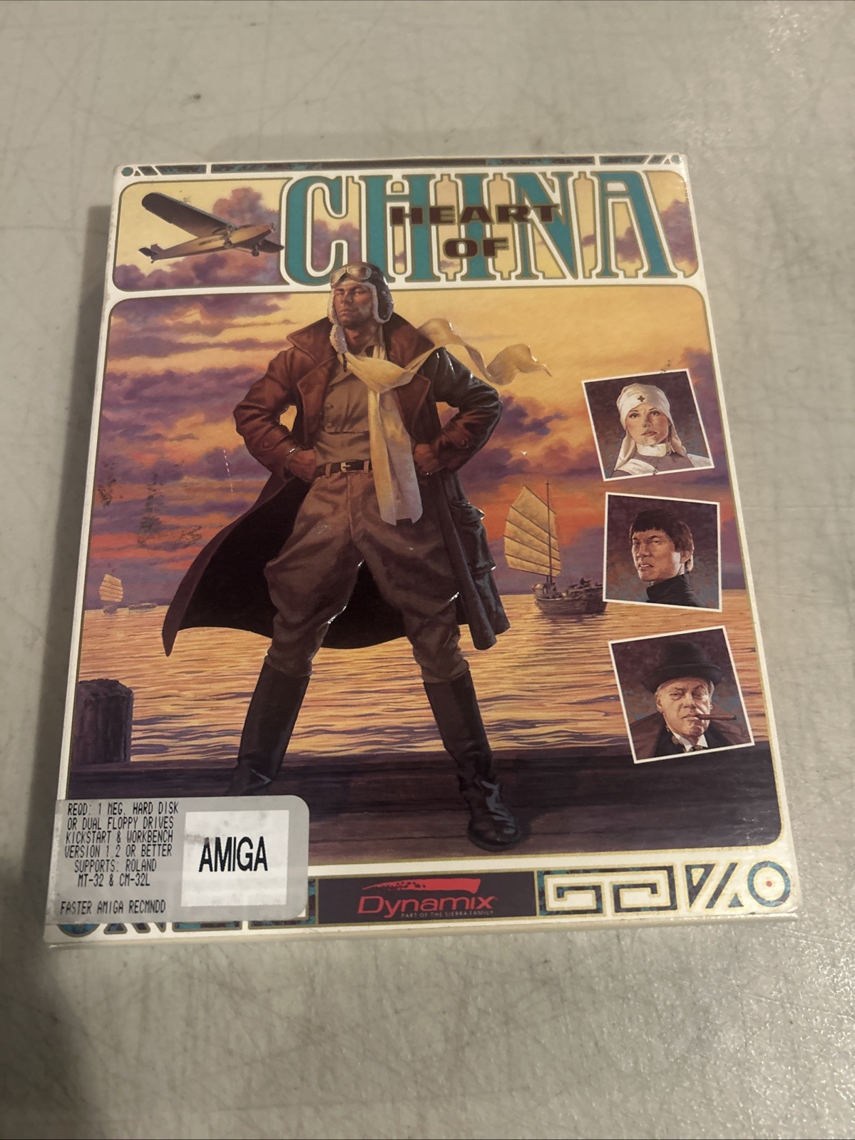Heart Of China BIG BOX PC Amiga 3.5″ Floppy Big Box Adventure Game Dynamix CIB