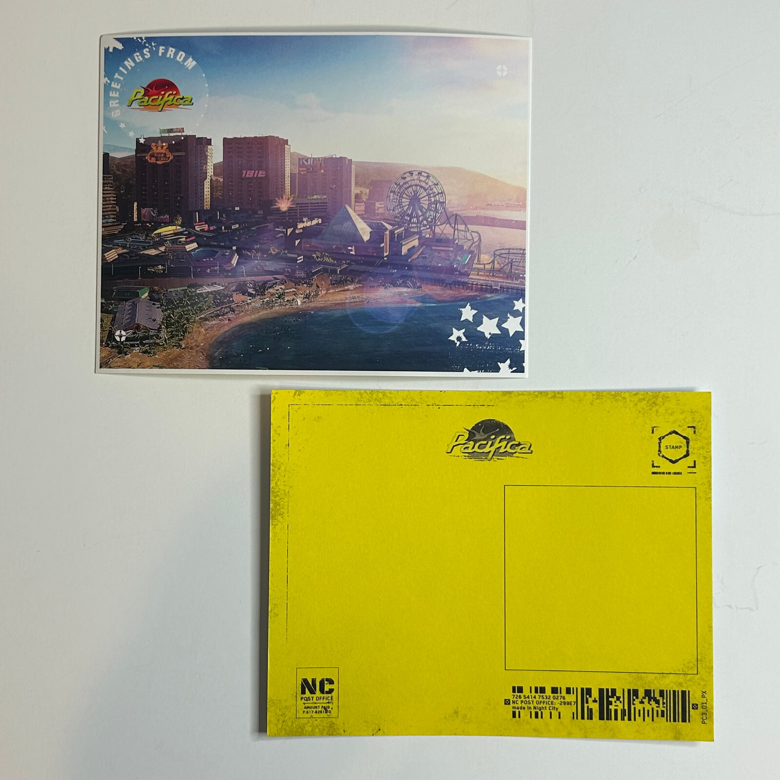 Cyberpunk 2077 EXTRAS – 2x Night City Map 6x Postcards 10x Stickers, 2x Booklet