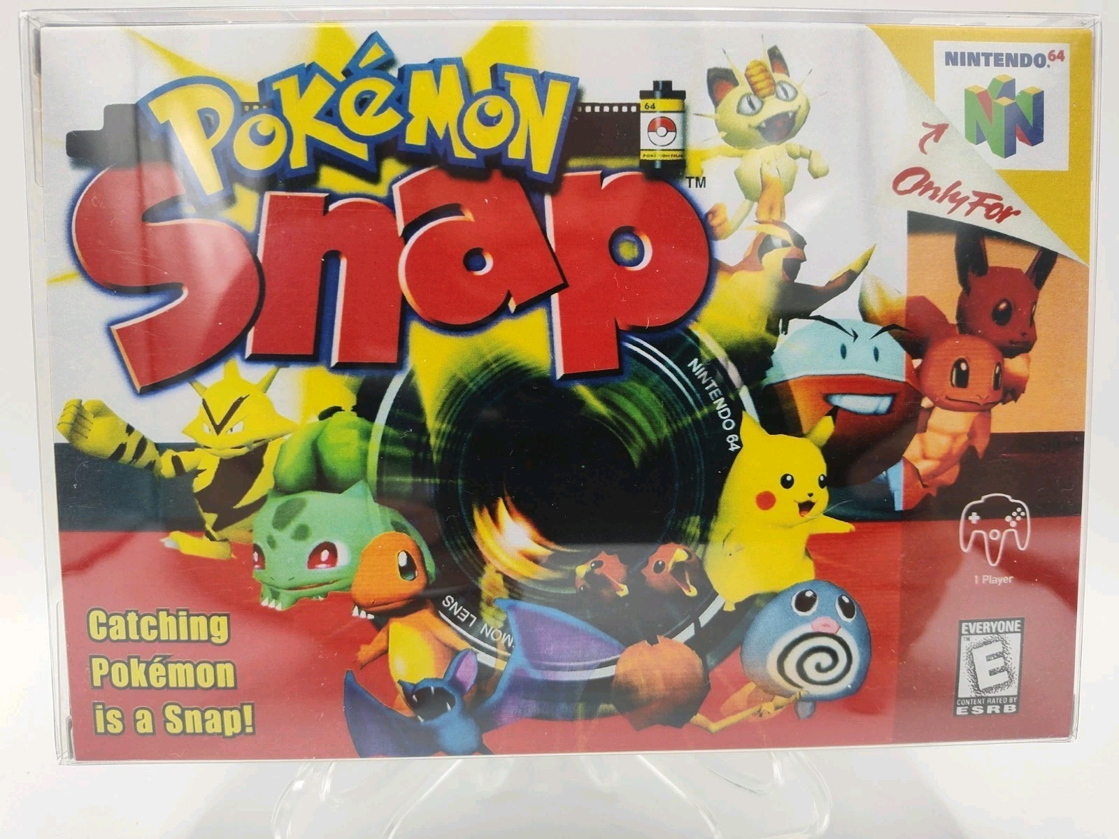 Pokemon Snap (N64, 2000) *VGC w/ Manual + Case Protector* Cleaned & Tested! READ