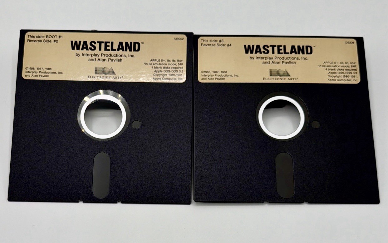 Wasteland Apple II 64K. Electronic Arts 1988 Interplay Productions. Disks Only.