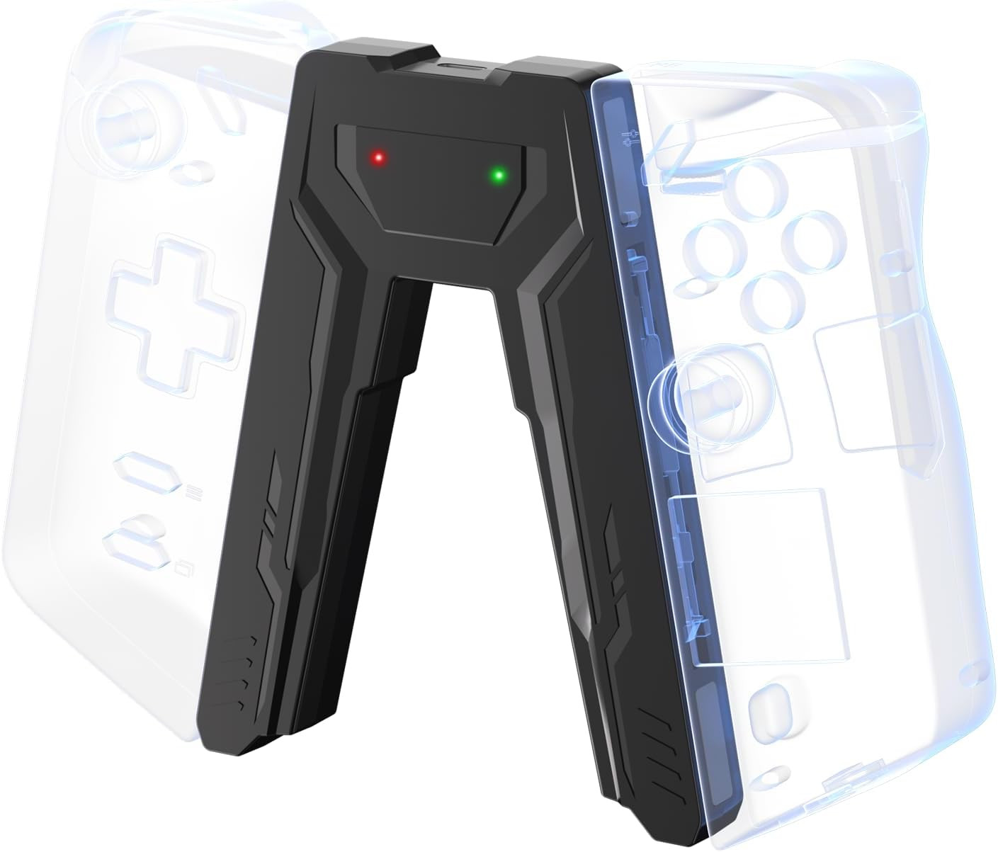 Charging Grip for Lenovo Legion Go Controller USB-C Dock Ergonomic Black