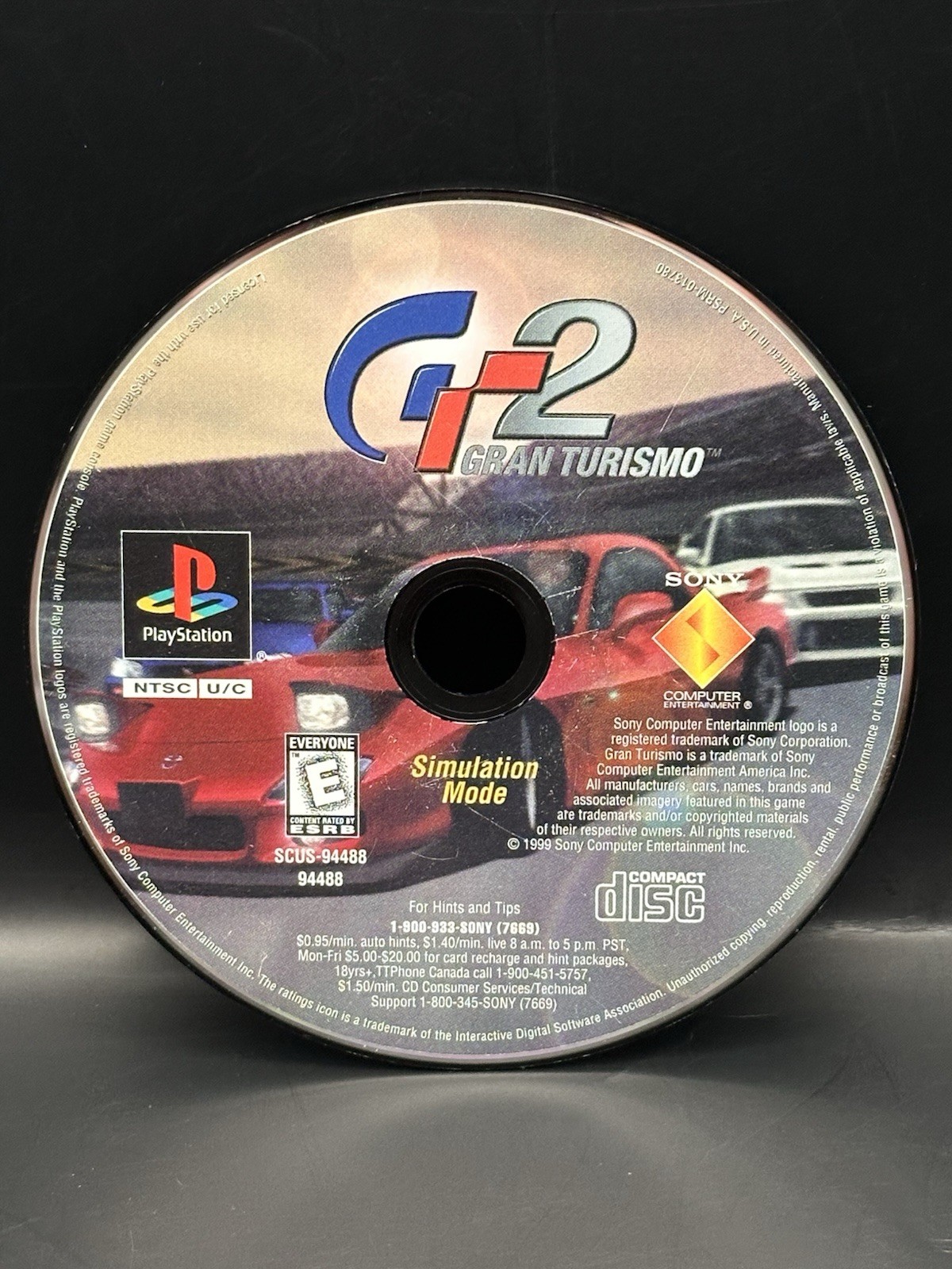 Gran Turismo 2 (PlayStation 1, 1999) PS1 – Simulation Mode – DISC ONLY – Tested