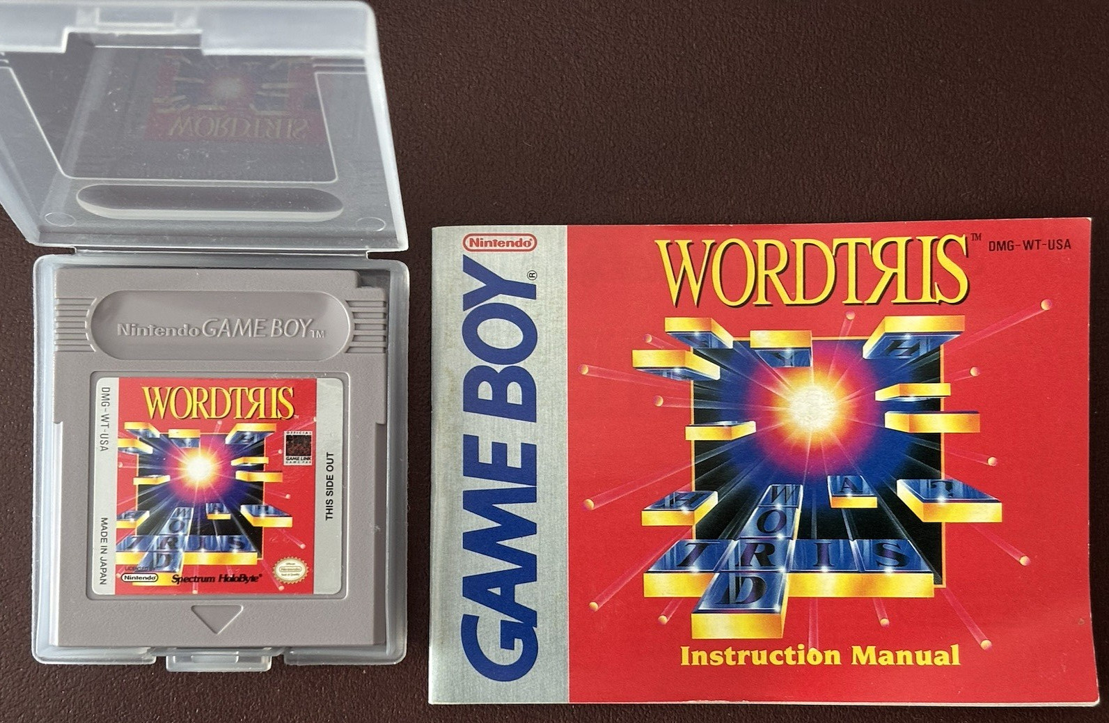Gameboy: 1992 ” Wordtris” (Cartridge w/ Plastic Case & Manual) “USED”
