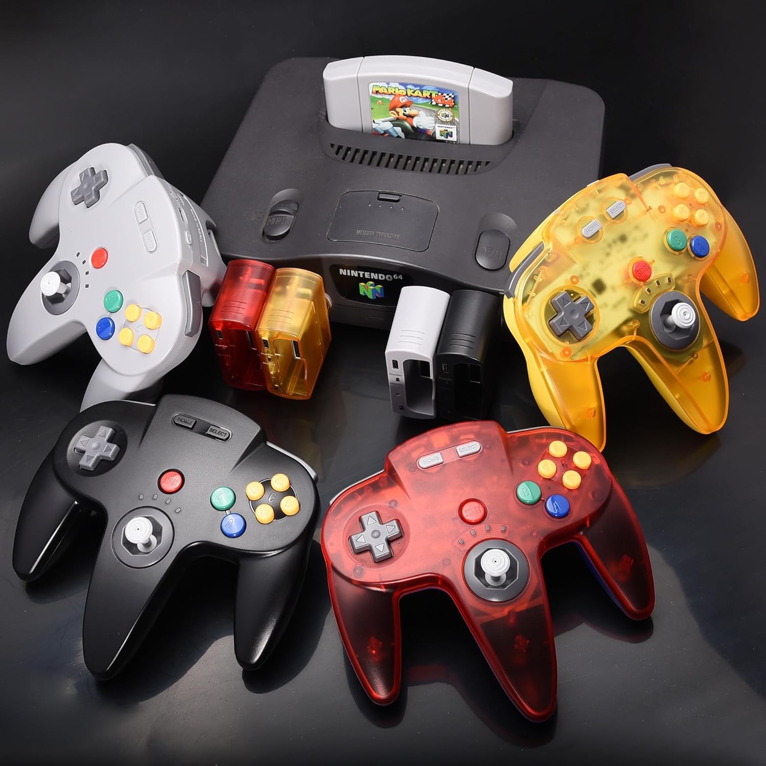 2.4 GHz Wireless N64 Controller, Compatible with N64 Console – Built-in Rumble