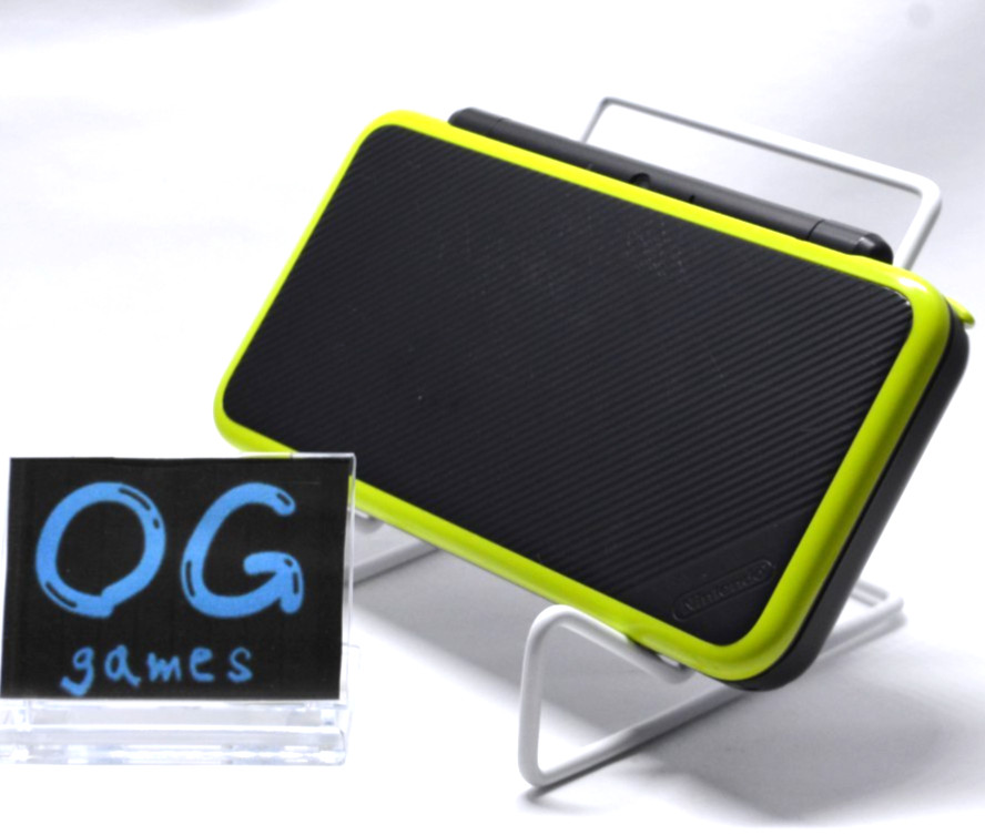 [US DUTY PAID] New Nintendo 2DS XL LL black lime Console Japanese game 004