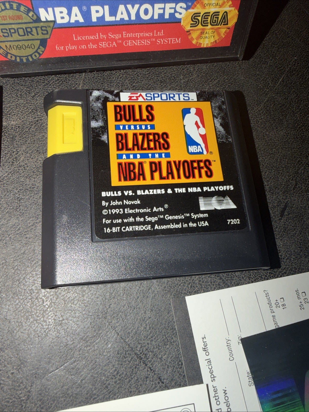 Bulls vs. Blazers and the NBA Playoffs (Sega Genesis, 1993) Includes 1 In 50,000