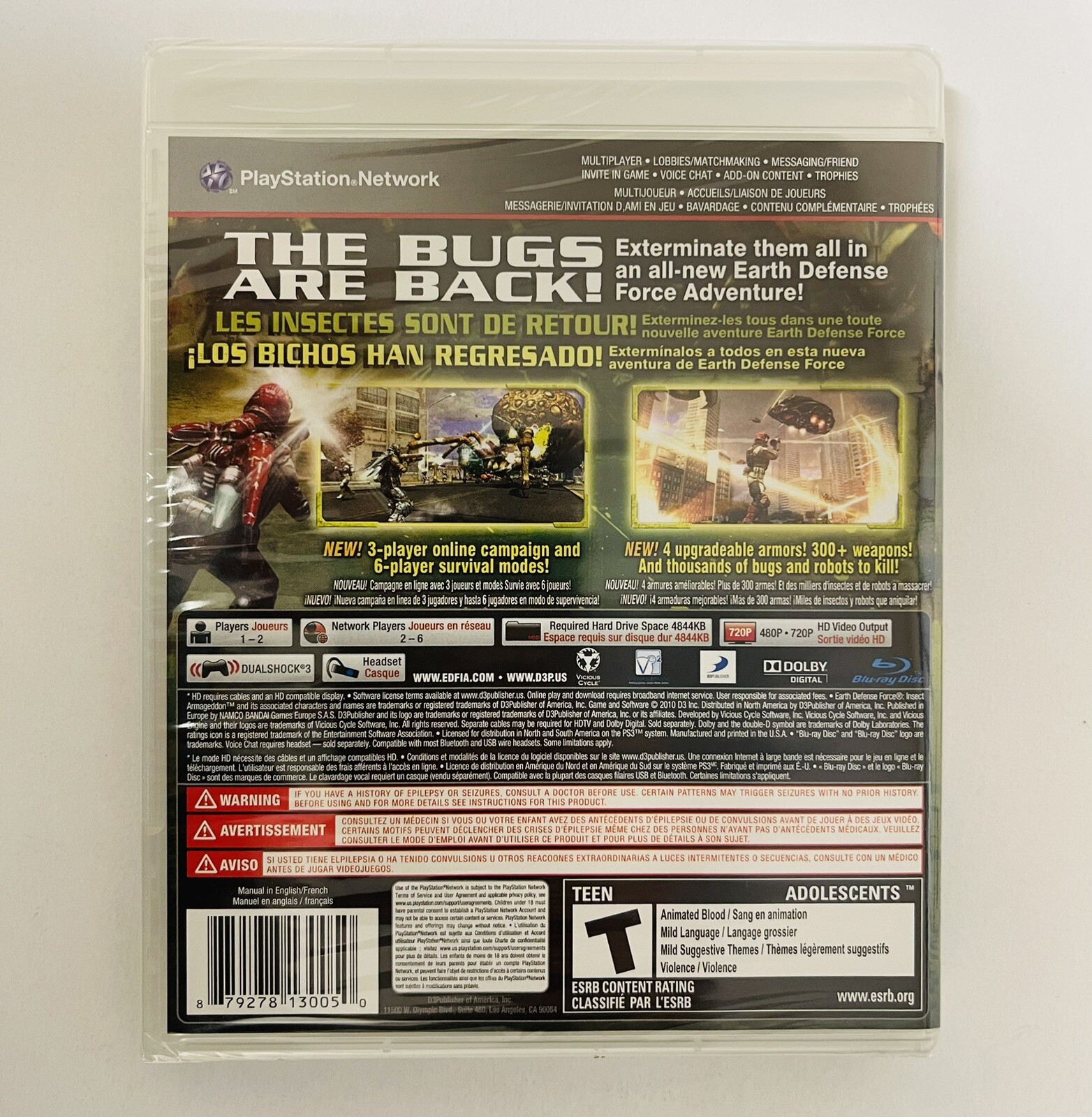 Earth Defense Force: Insect Armageddon (Sony PlayStation 3, 2011) NEW SEALED PS3