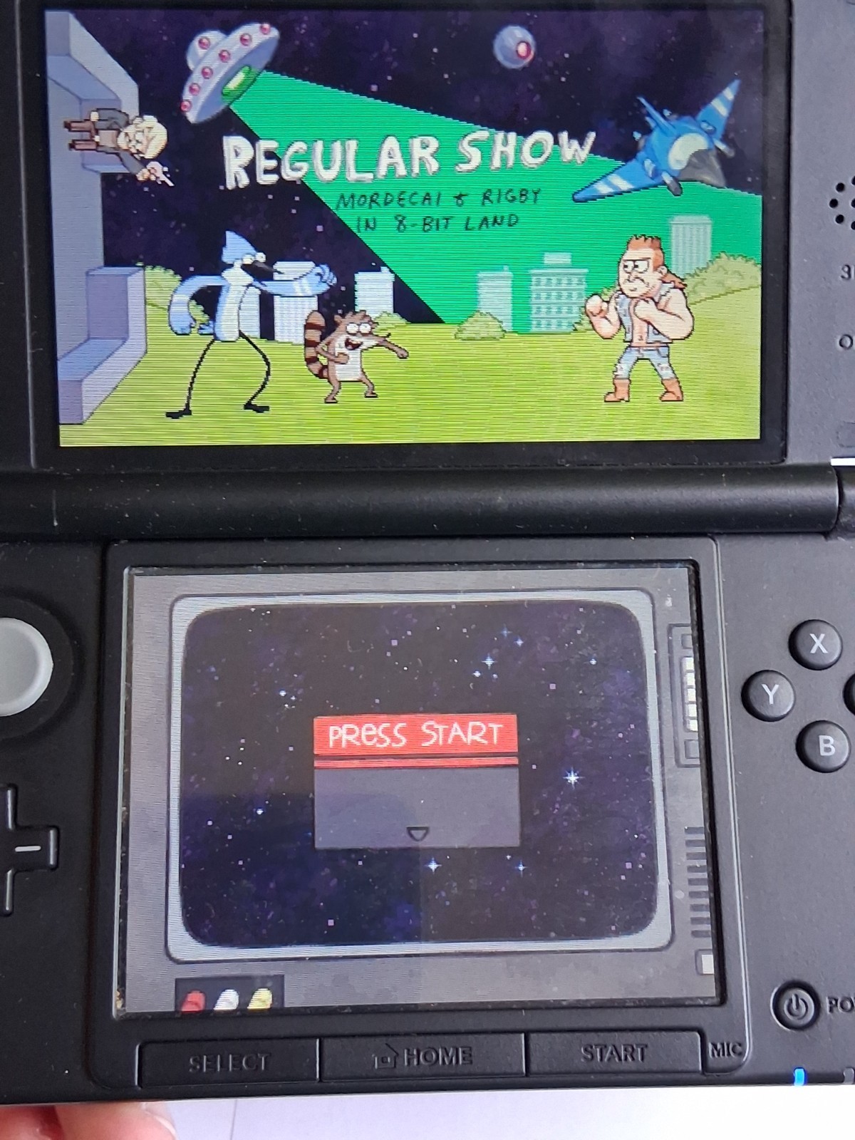 Regular Show 3DS Mordecai Rigby 8 Bit Land Nintendo Complete Tested Working CIB