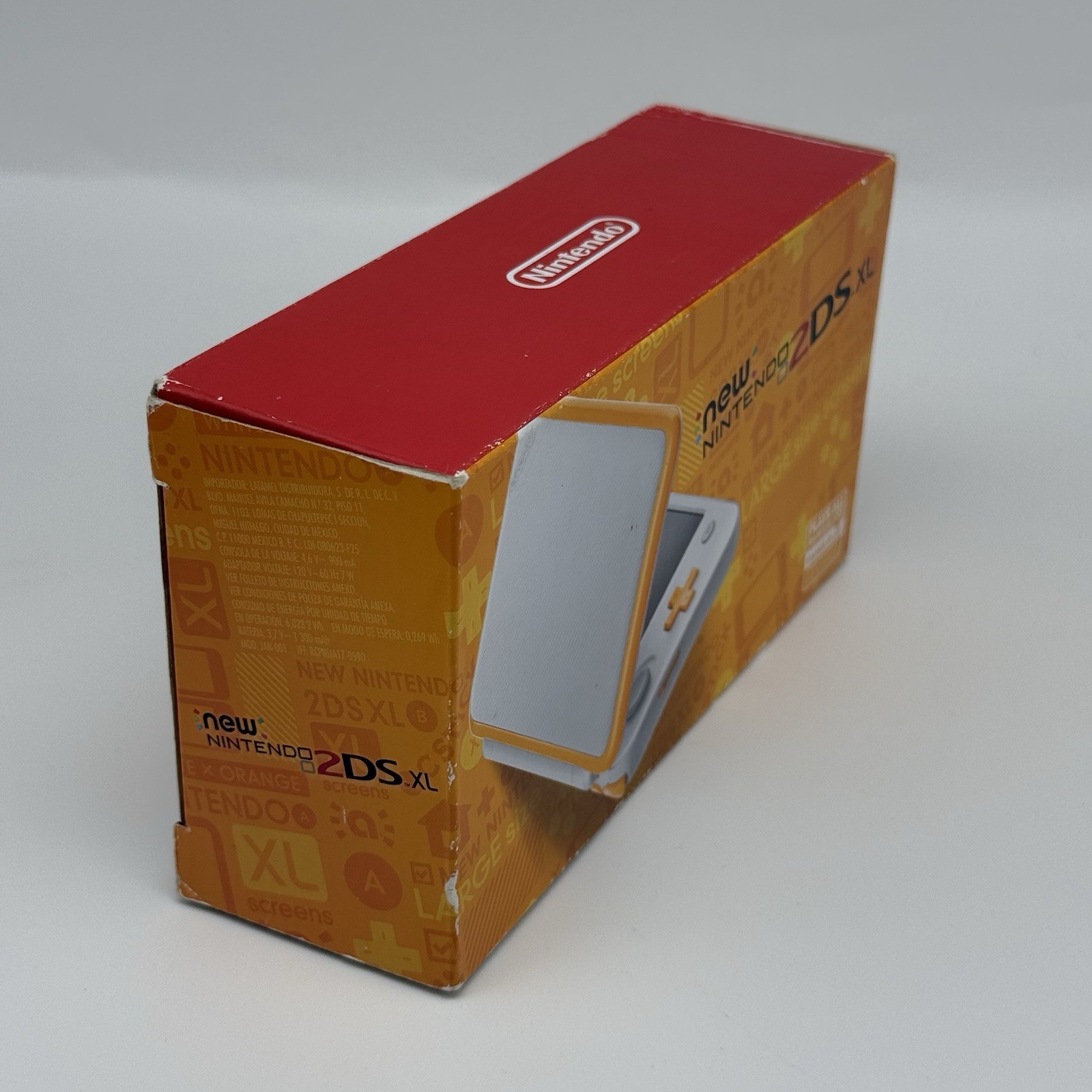 “new” Nintendo 2DS 3DS XL Console White Orange Console, Charger, Box – Tested
