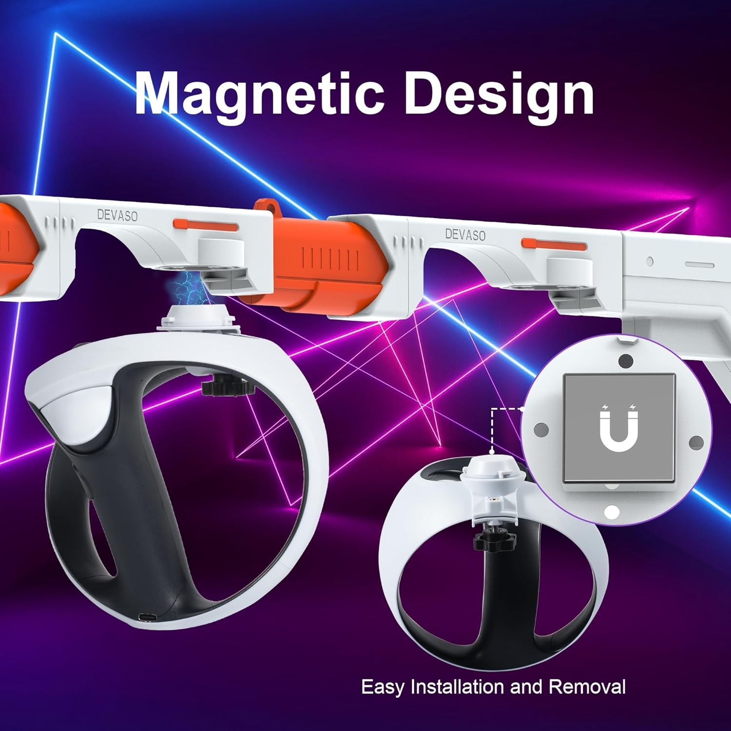 Magnetic VR Gun Stock for PSVR2 3-in-1 Changing VR Handle Shooting Gaming Accs
