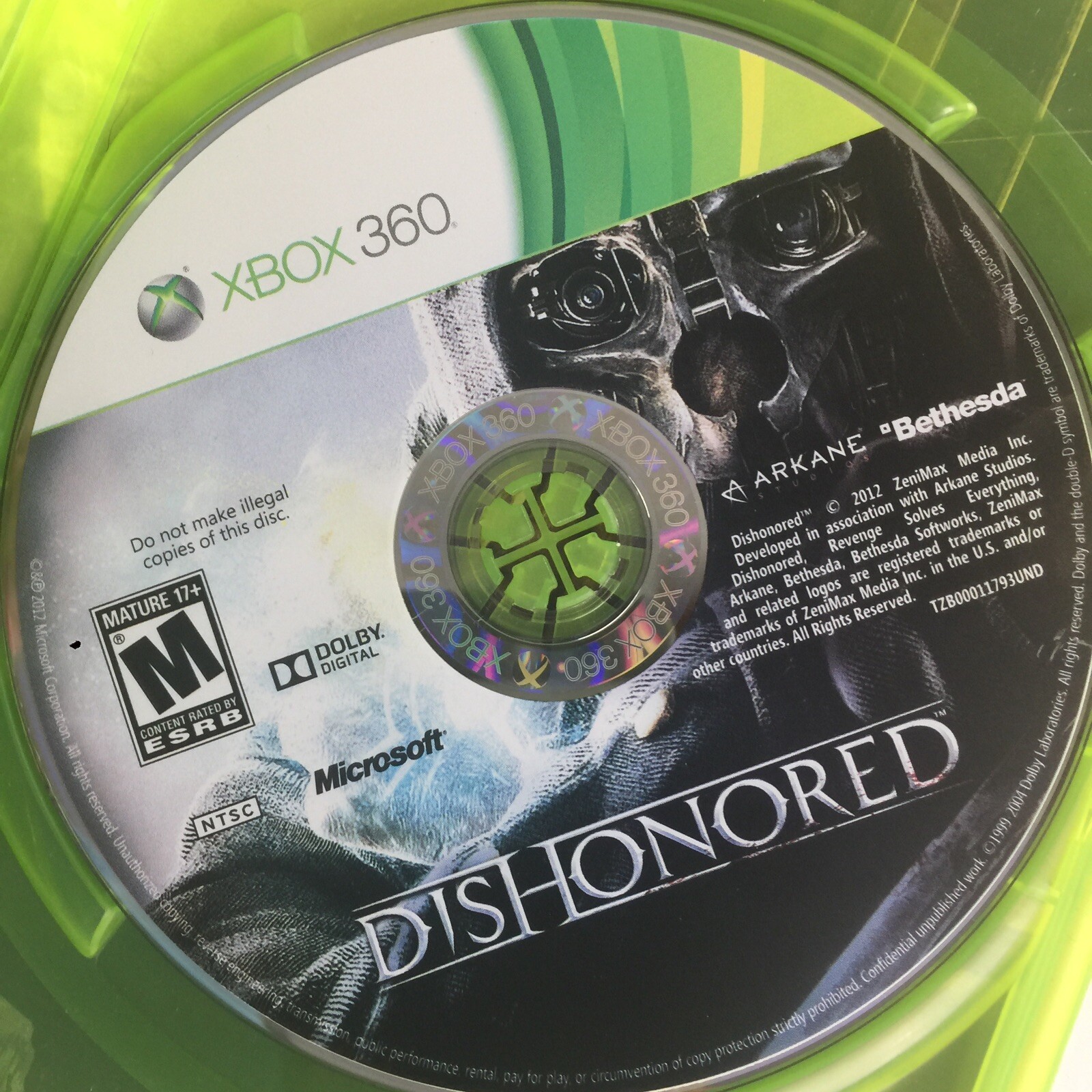 Dishonored Microsoft Xbox 360 2012
