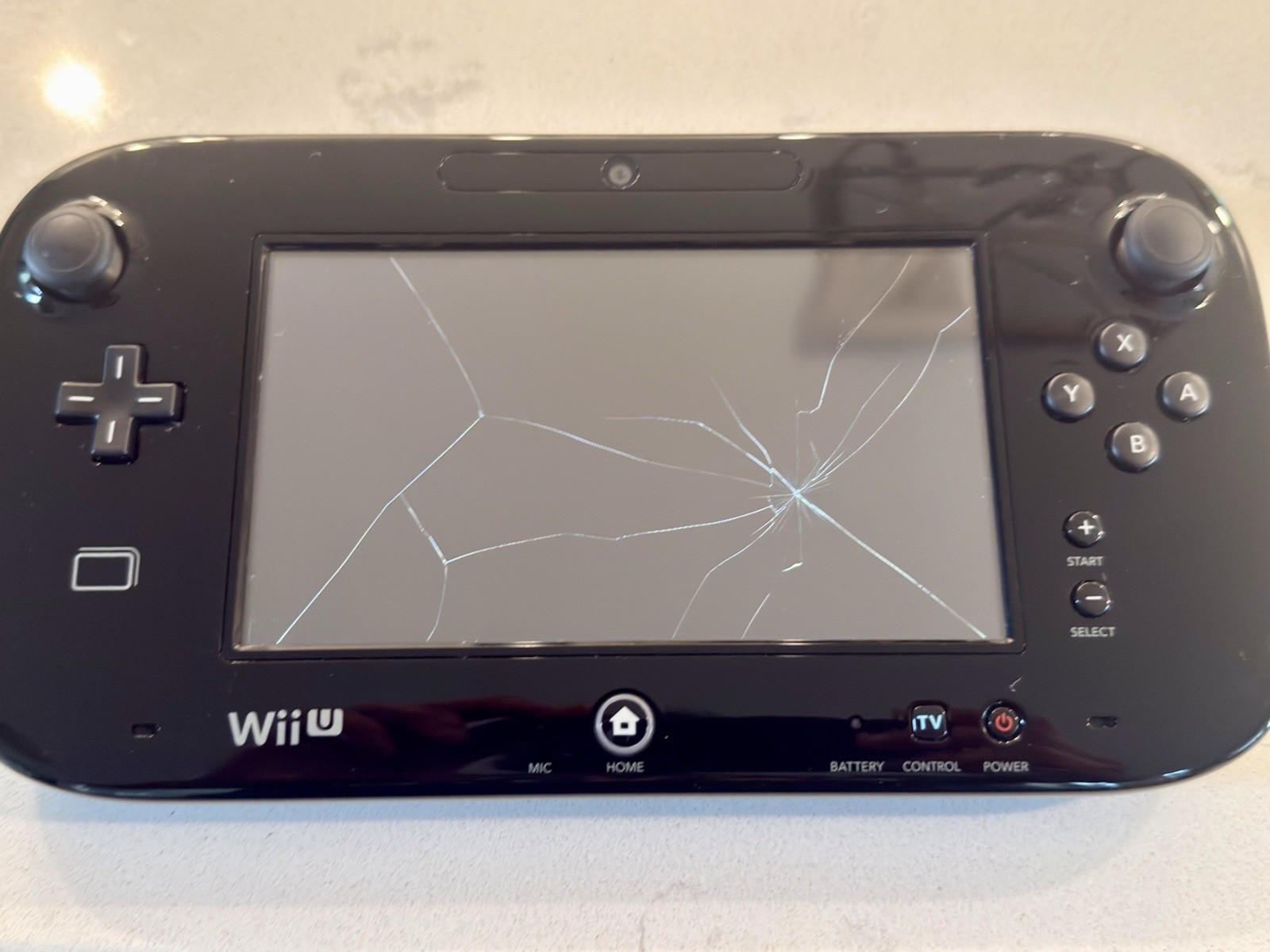 Nintendo Wii U GamePad WUP-010 Black Tablet Only No Stylus & No Charger