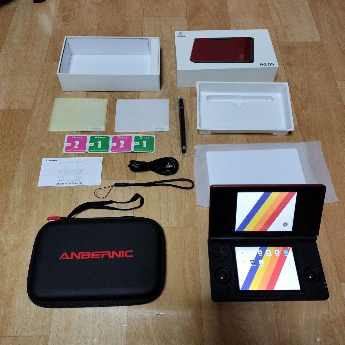 ANBERNIC RG DS Red Black – Used Excellent – Dual Screen Retro Handheld Emulator