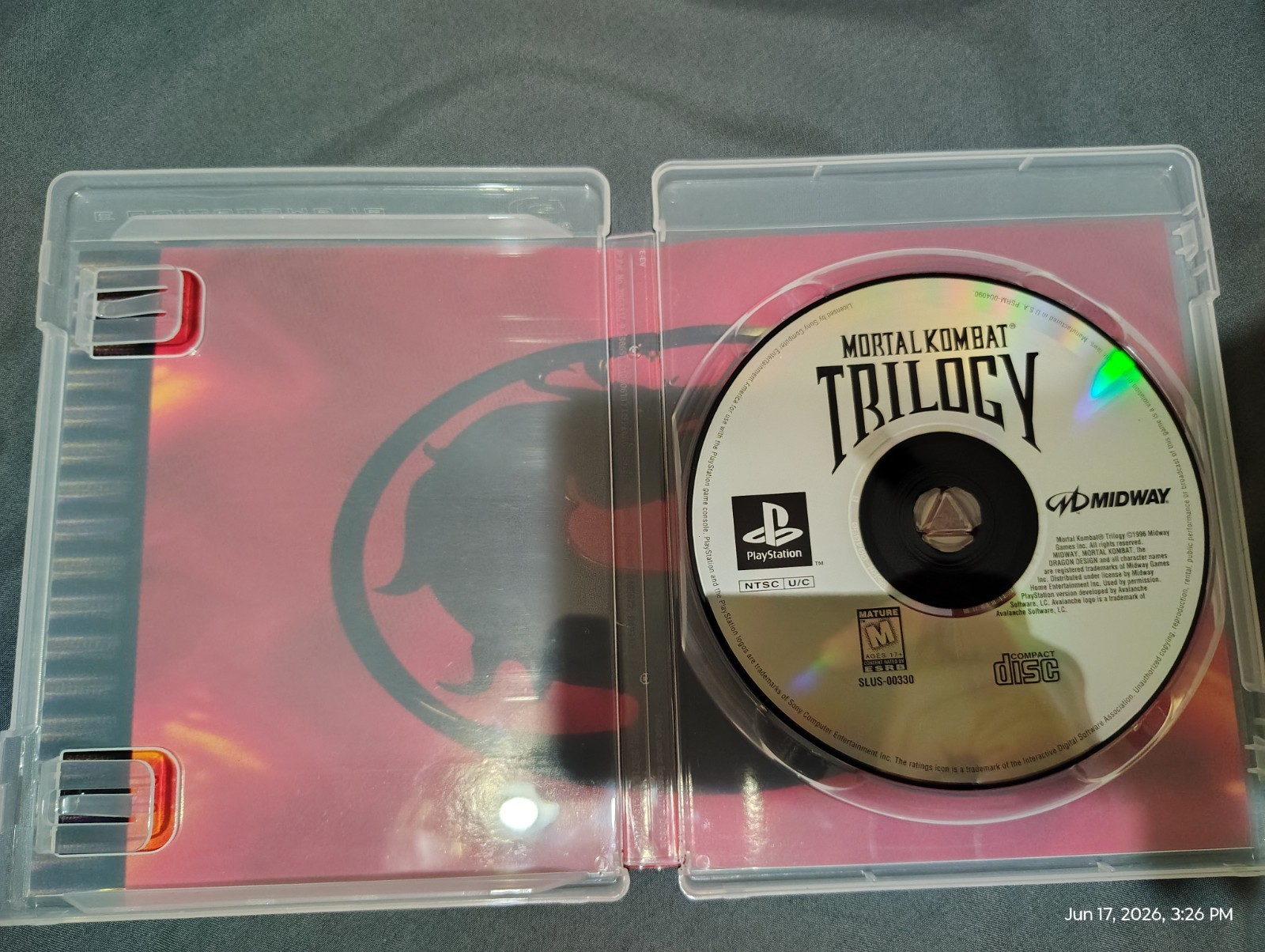 Midway Mortal Kombat Trilogy PS1 NTSC-U/C M Mature Fighting Multiplayer