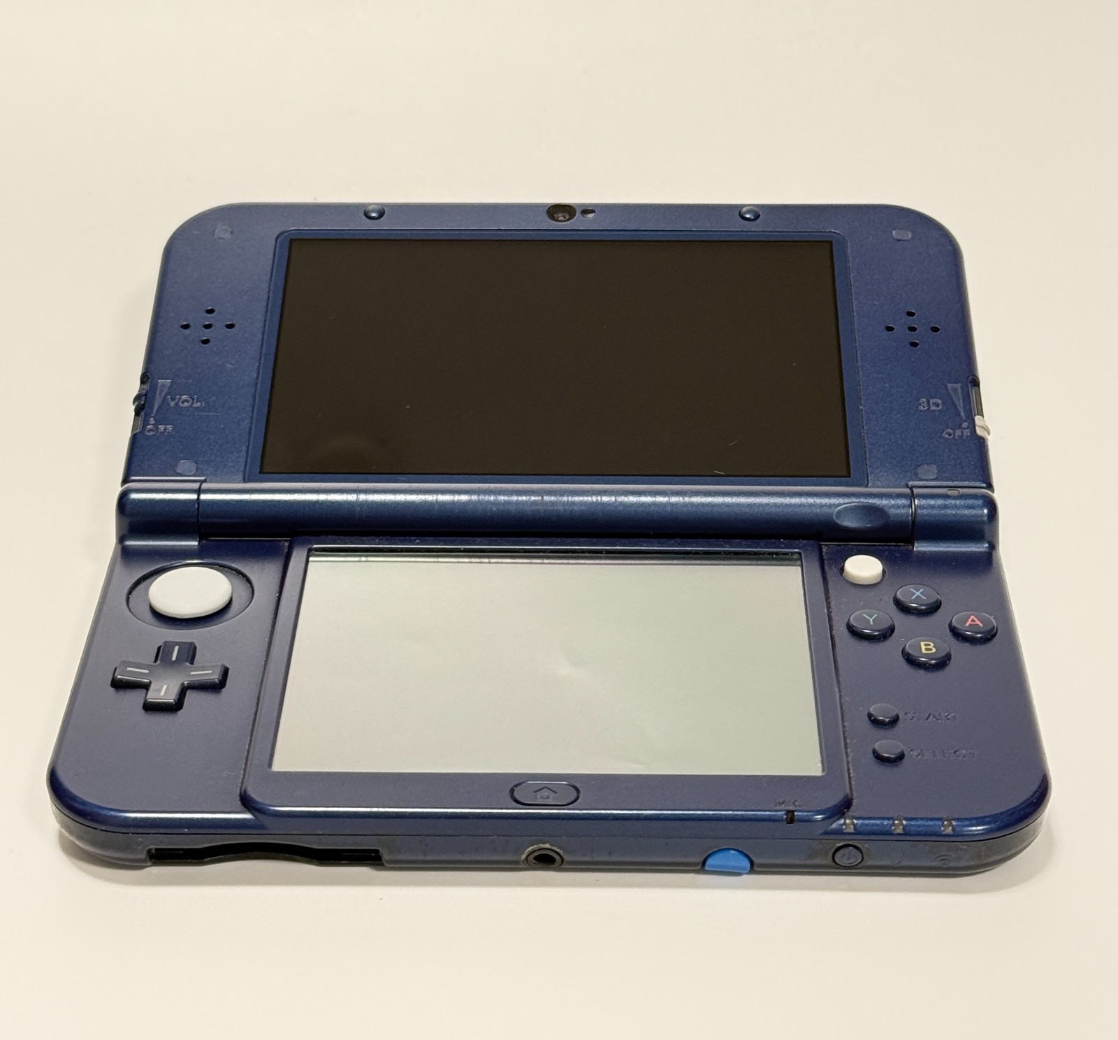 New Nintendo 3DS LL Metallic Blue Console CIB + Mario Kart 7 Smash 3D Land Maker