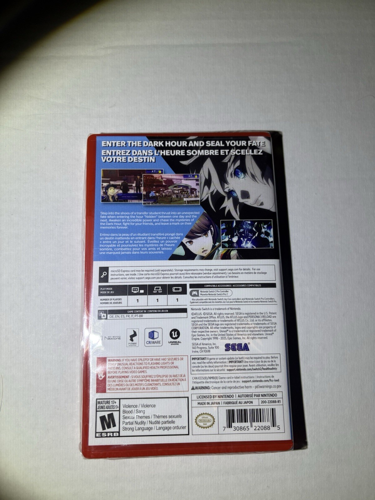 Persona 3 Reload Nintendo Switch 2 (Game-Key Card) BRAND NEW FACTORY SEALED