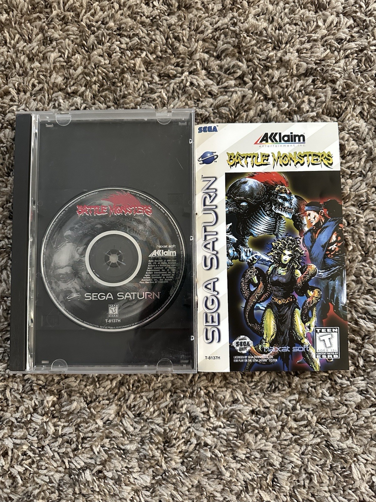 Acclaim Battle Monsters (Sega Saturn, T-Teen) w/ Manual