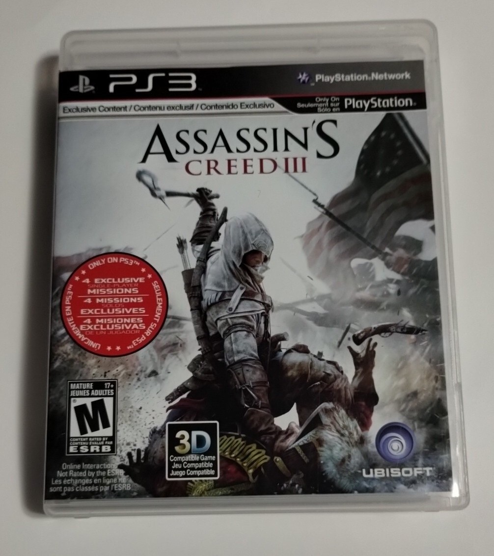 Assassin’s Creed III 3 (Sony PlayStation 3, 2007) Complete CIB With Manual