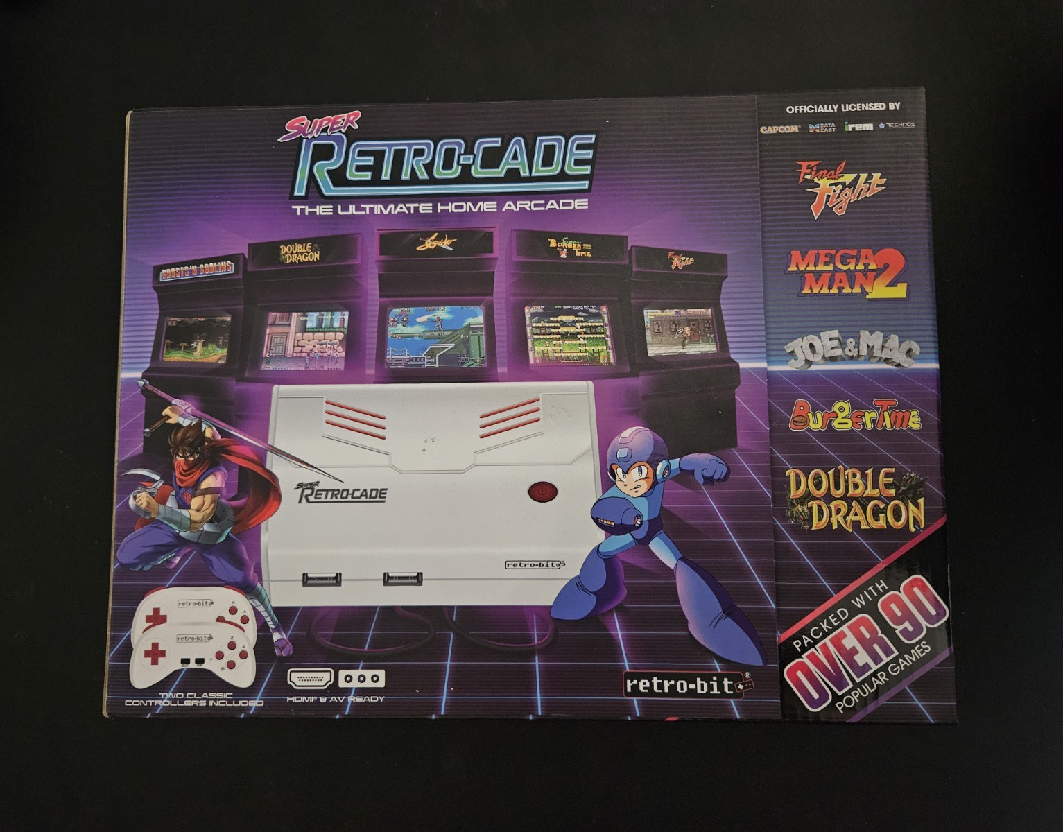Retro-Bit Super Retro-Cade Home Console HDMI Built-In 90+ Games 720p White