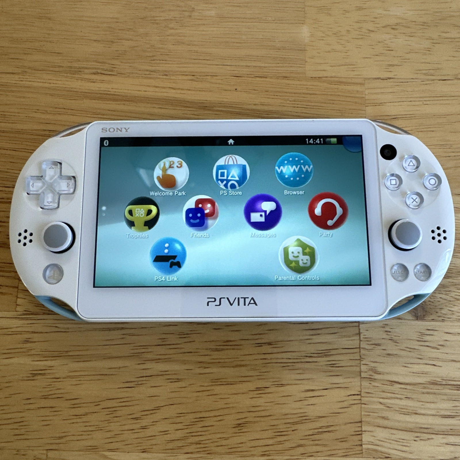 Sony PlayStation PS Vita PCH-2000 Light Blue / White Slim Console Fast Shipping