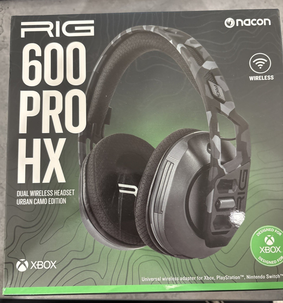 RIG 600 PRO HX Dual Wireless Universal Gaming Headset, 2.4GHz/Bluetooth, Camo