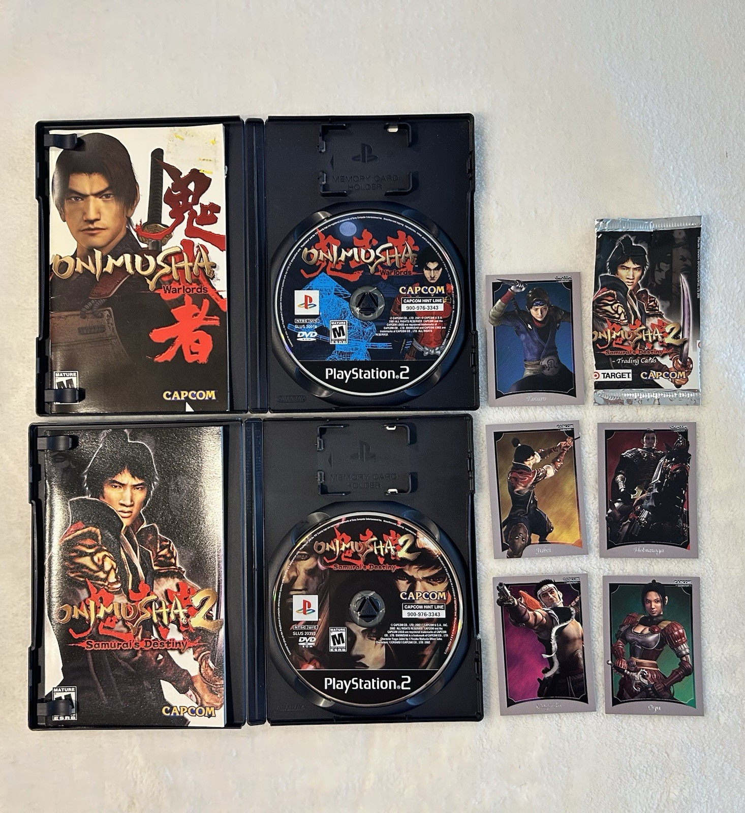 Onimusha 1 & 2 (PlayStation 2) CIB With Target Exclusive CARD PACK