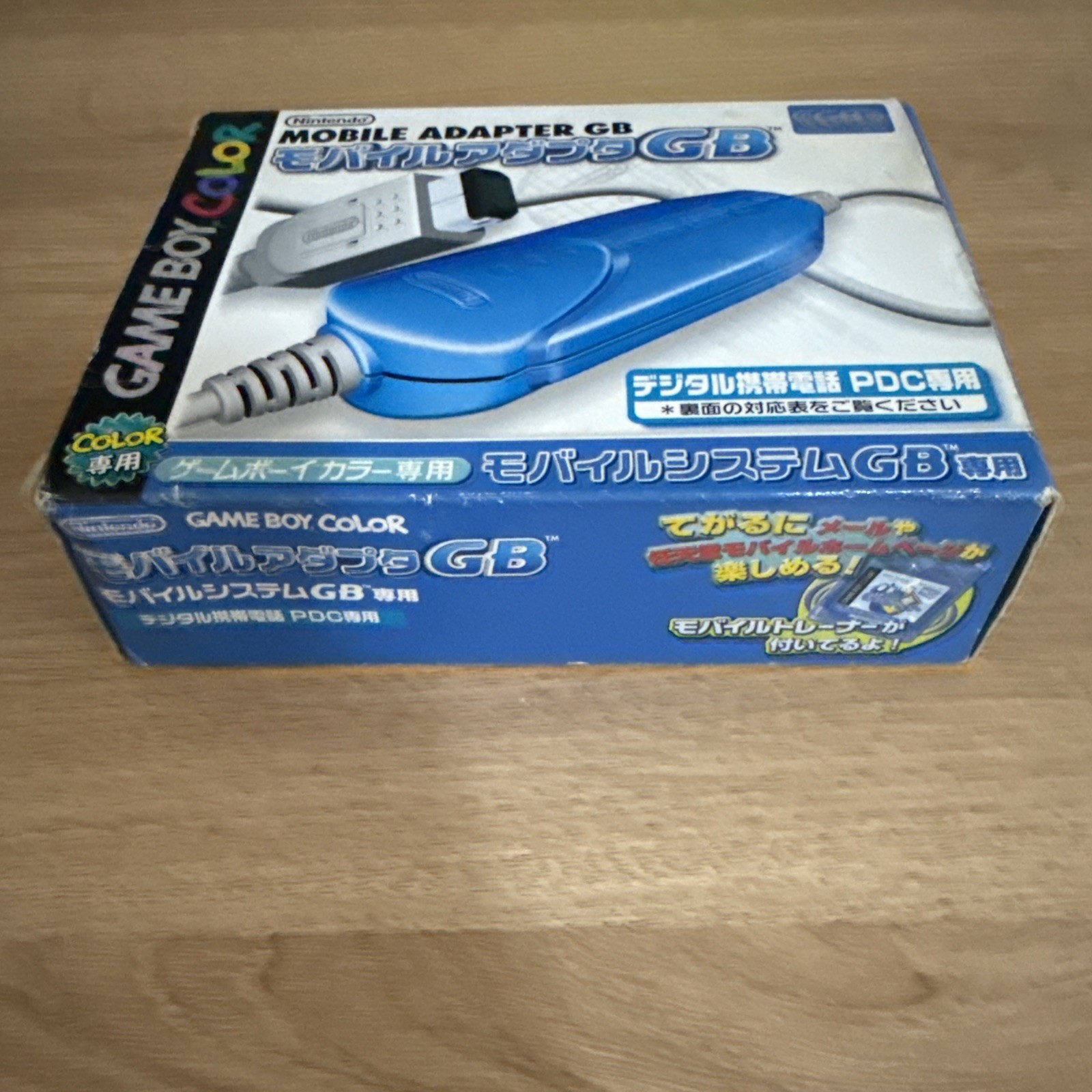 Nintendo Mobile Adapter GB AGB-005 Blue Cable Pokemon Crystal GBC Japan CIB