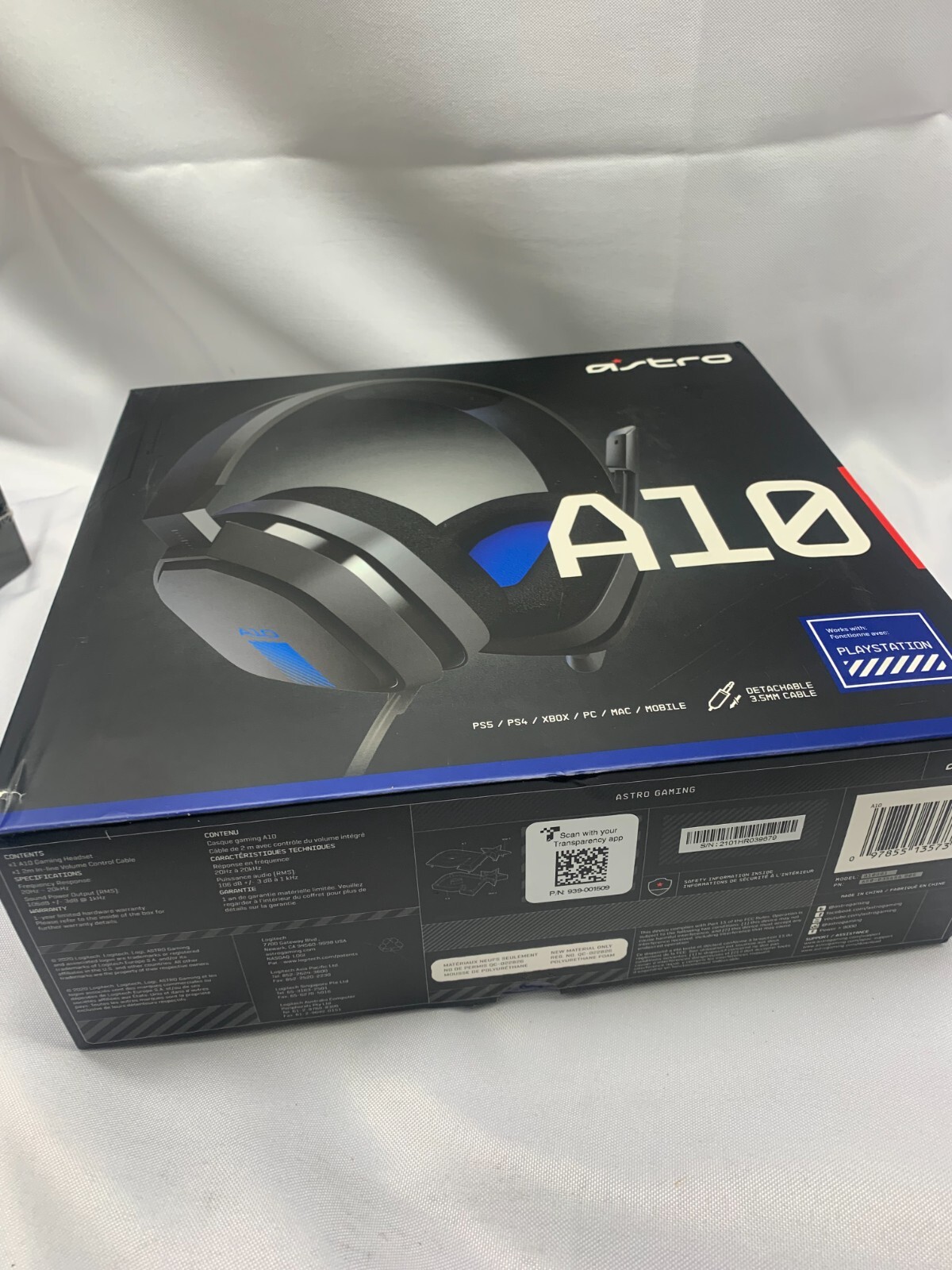 Astro A10 Wired Stereo Gaming Headset – Blue/black* New-Box Damage*