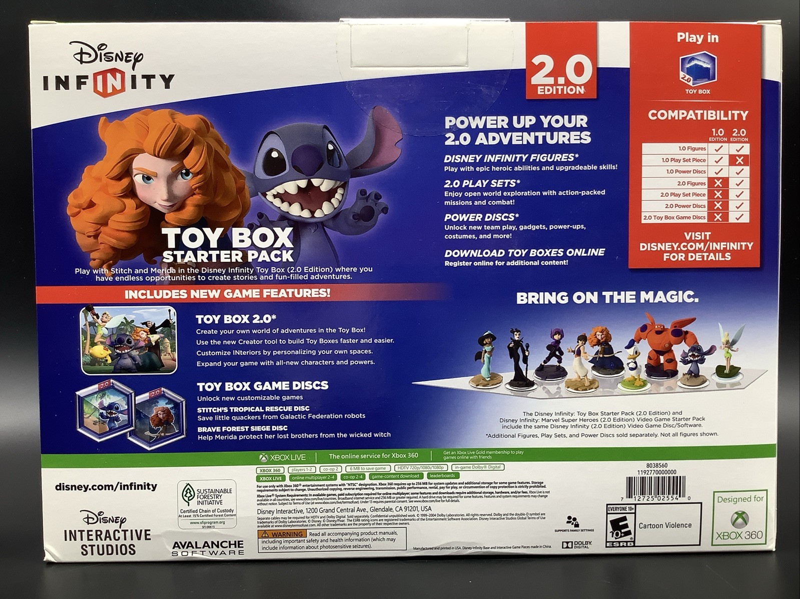 Disney Infinity Toy Box Starter Pack 2.0 (Xbox 360) – Stitch & Merida (New)