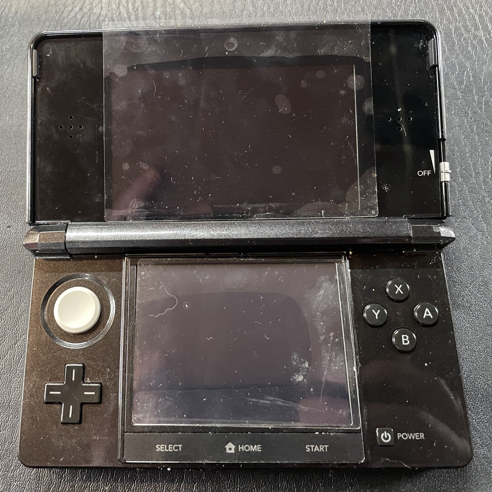 Nintendo 3DS Handheld Game Console CTR-001 Black w/ power adapter & 2 games