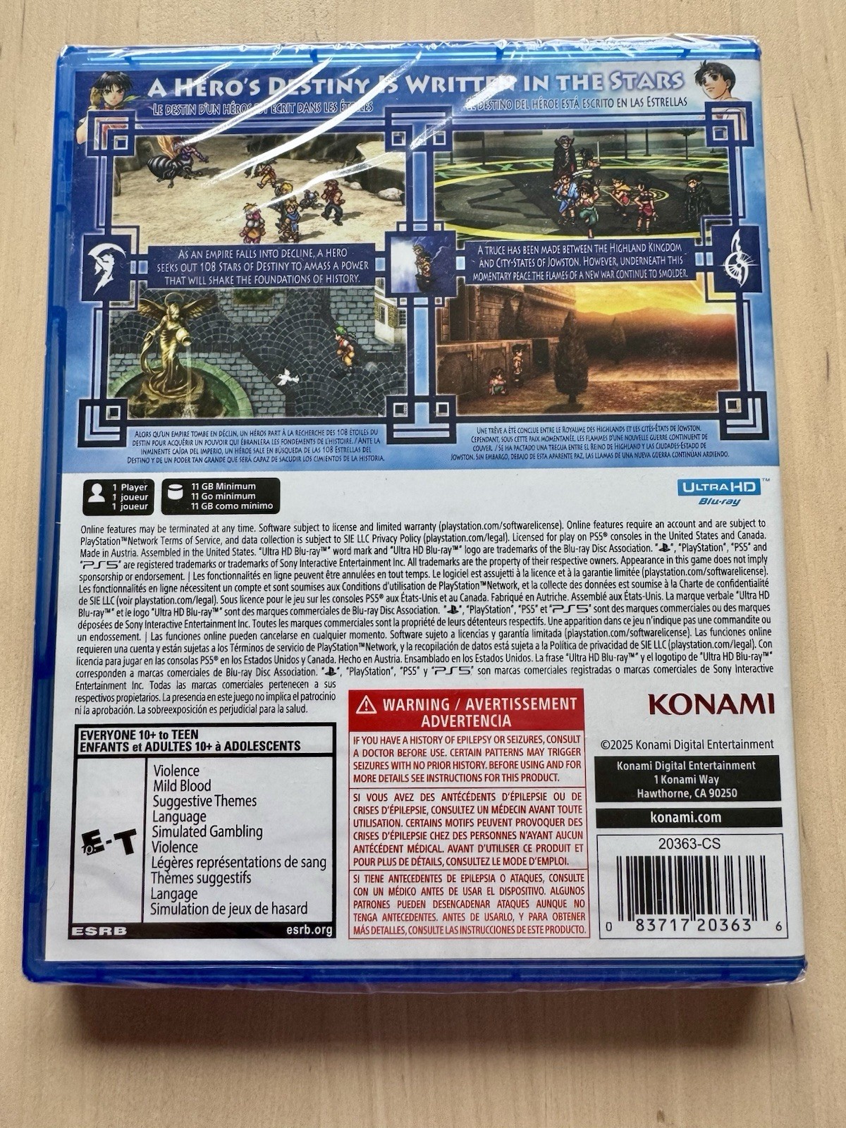 Suikoden I & II HD Remaster [Day One Edition] (Sony PlayStation 5 PS5, 2025)