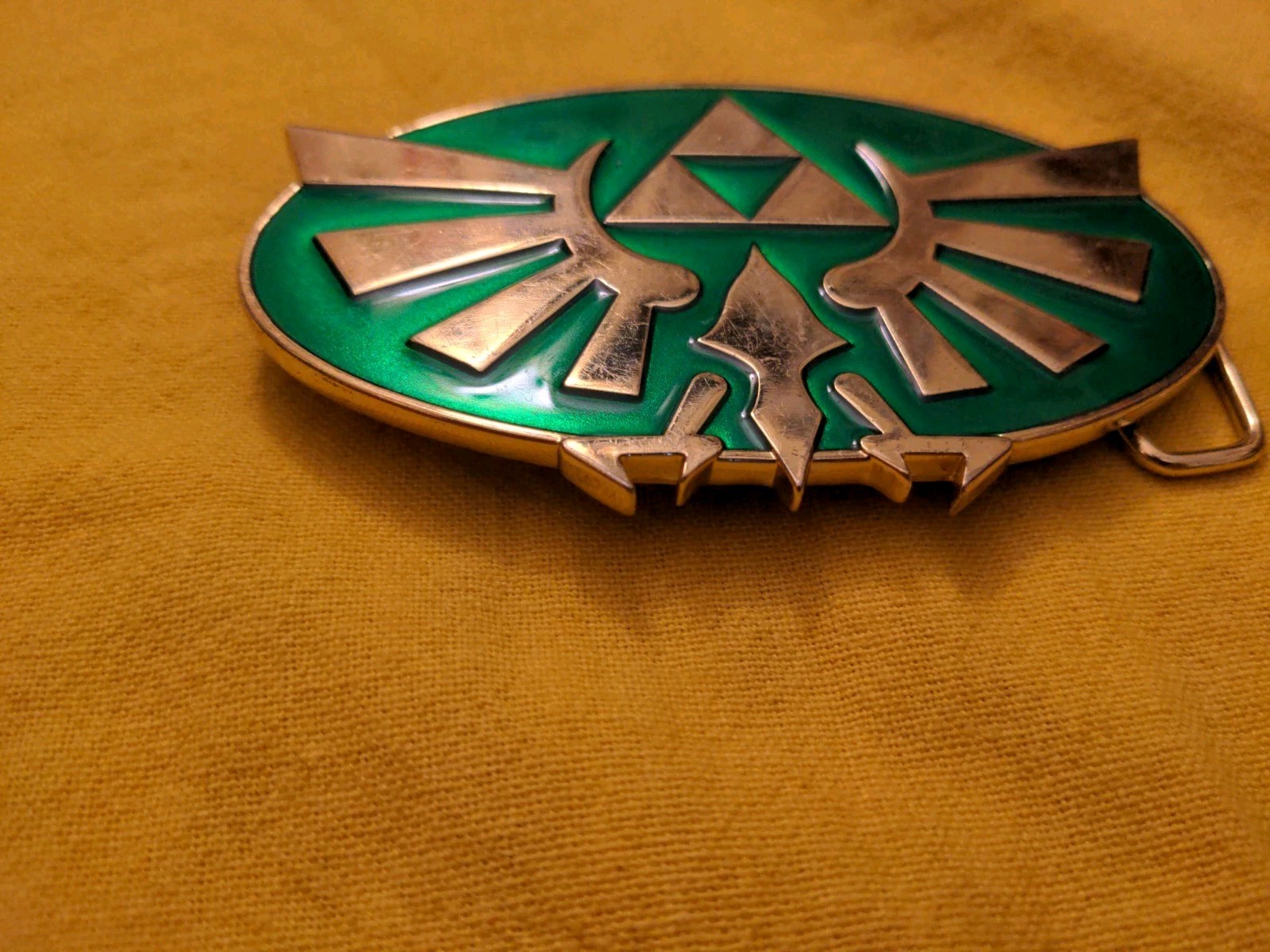 Nintendo The Legend Of Zelda 2012 Triforce Belt Buckle Green Twilight Princess