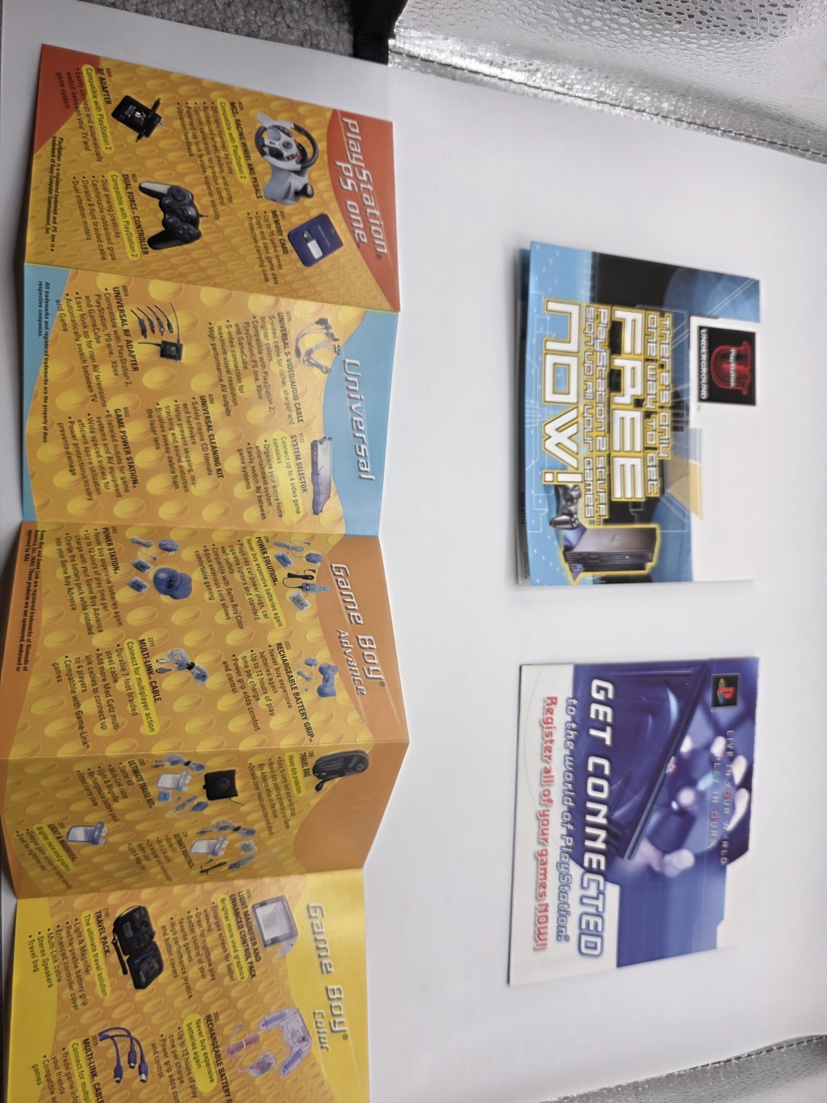 PlayStation Underground PS2 Promo Paperwork Lot + Mad Catz Catalog 2000s