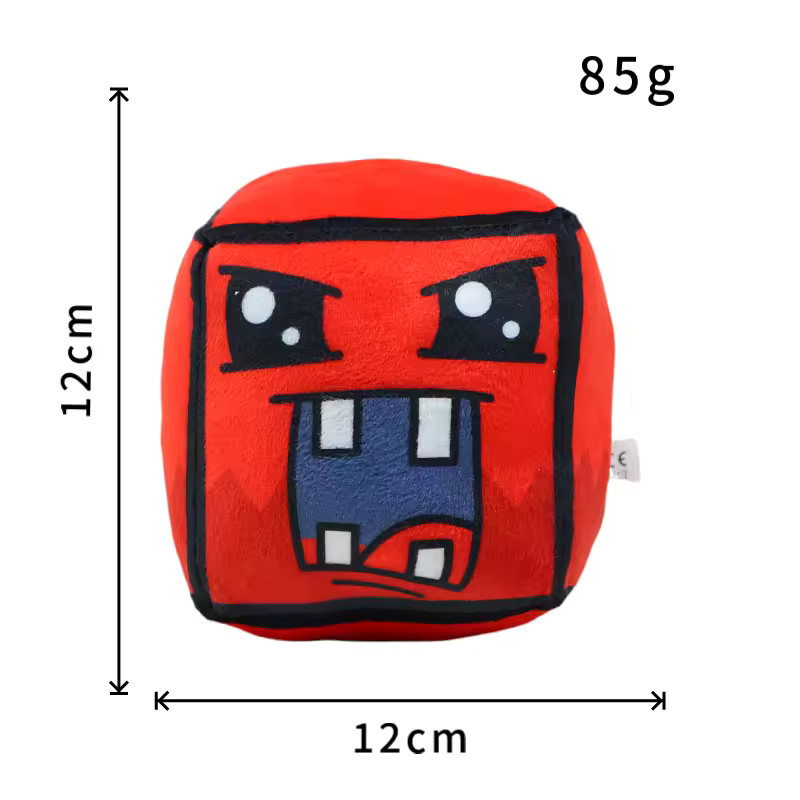 12CM Geometry Dash Plush Toy Soft And Cuddly Game Plush Doll Kids Birthday Gifts